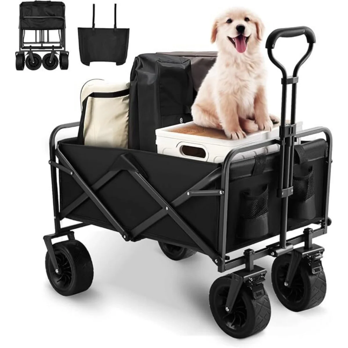 Heavy Duty Foldable Camping Outdoor Garden Trolley Cart Wagon Truck Wheelbarrow - Image 2