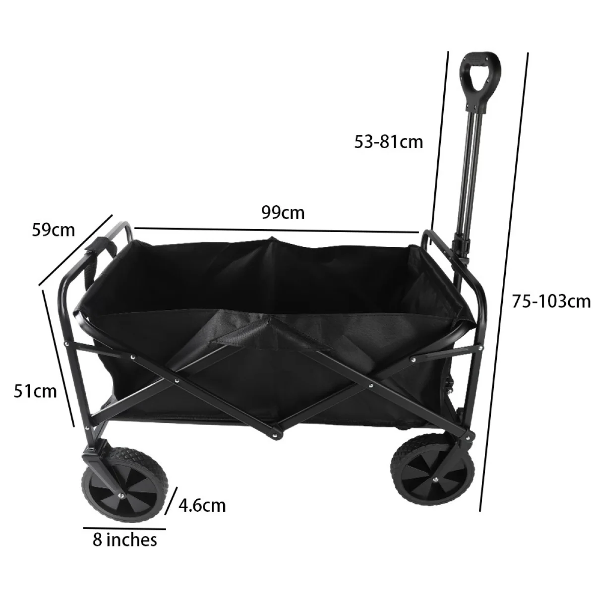 Heavy Duty Foldable Camping Outdoor Garden Trolley Cart Wagon Truck Wheelbarrow - Image 4