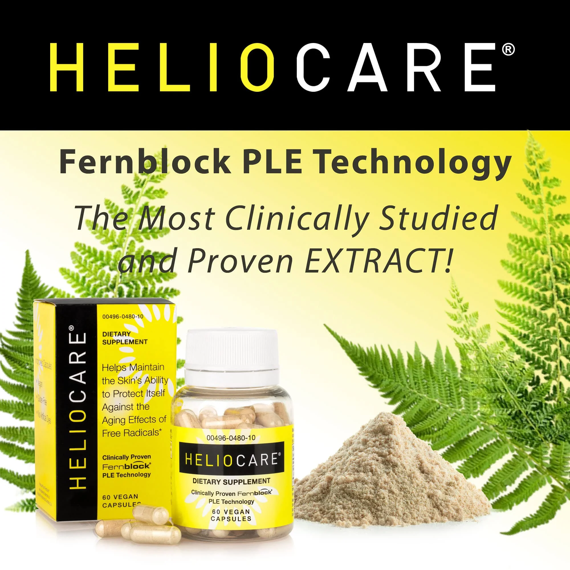 Heliocare Skin Care Dietary Supplement - 240mg Polypodium Leucotomos (PLE) with Fernblock – 60 Veggie Capsules - Image 7