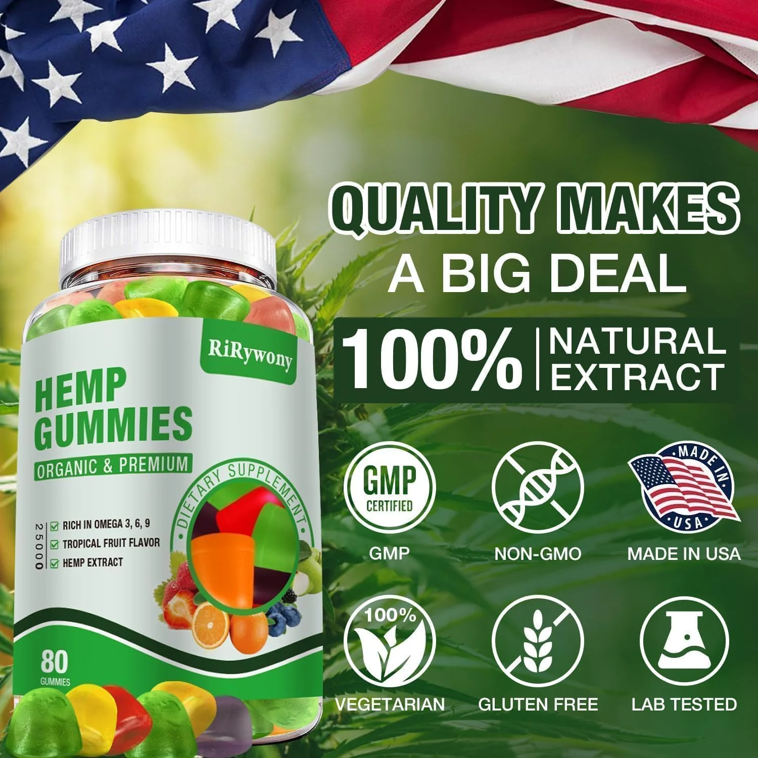 Hemp Gummies (3 Packs) - Premium Hemp Edibles - Image 6