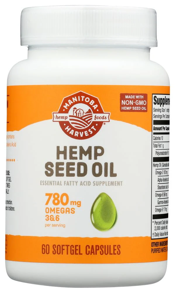 Hemp Seed Oil 1000mg, 60 Softgels – Pack of 4 | Omega-3 & 6 - Image 5