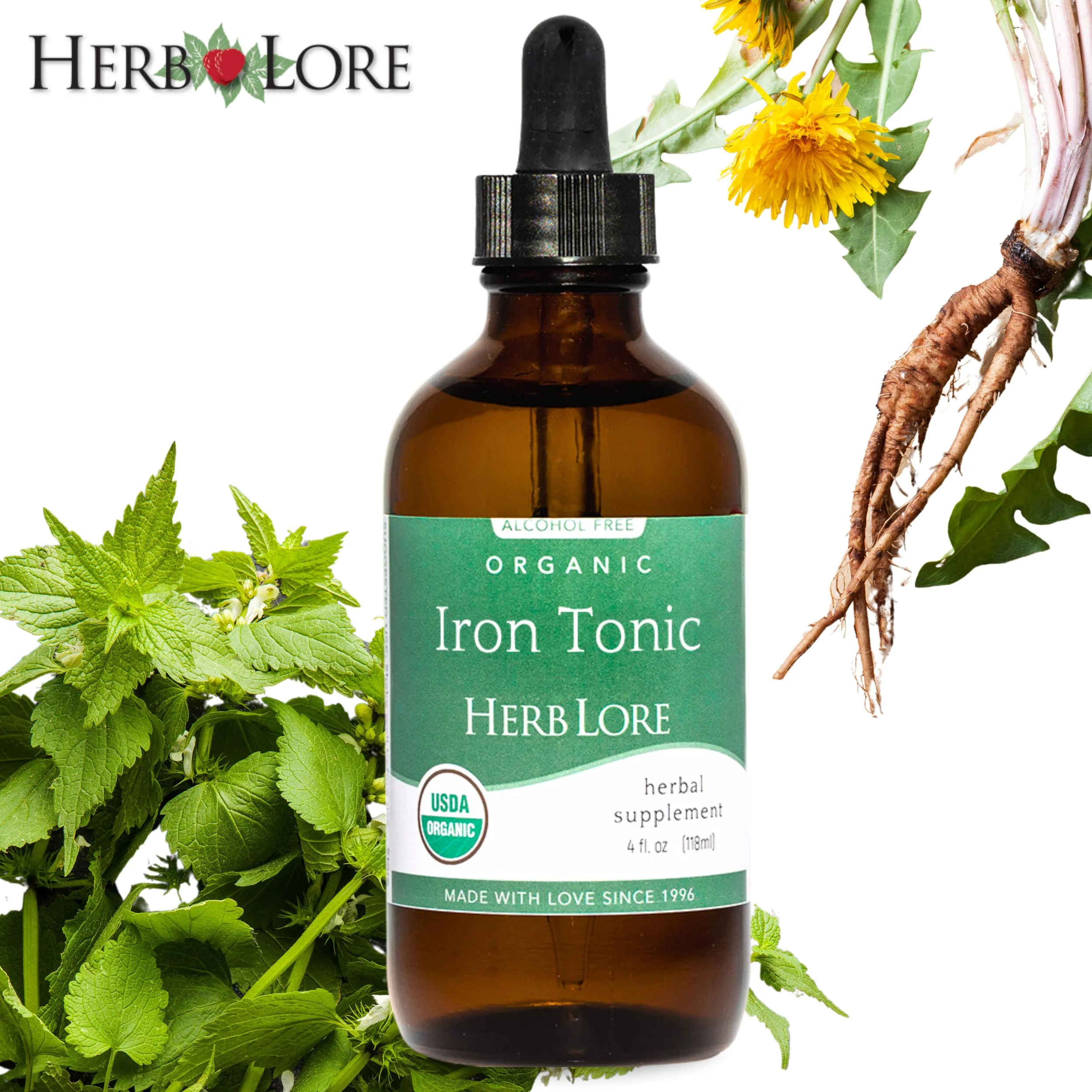 Herb Lore Iron Tonic - Organic Liquid Iron Drops for Kids & Women (4 fl oz) - Plant-Based & Vegan - Image 3