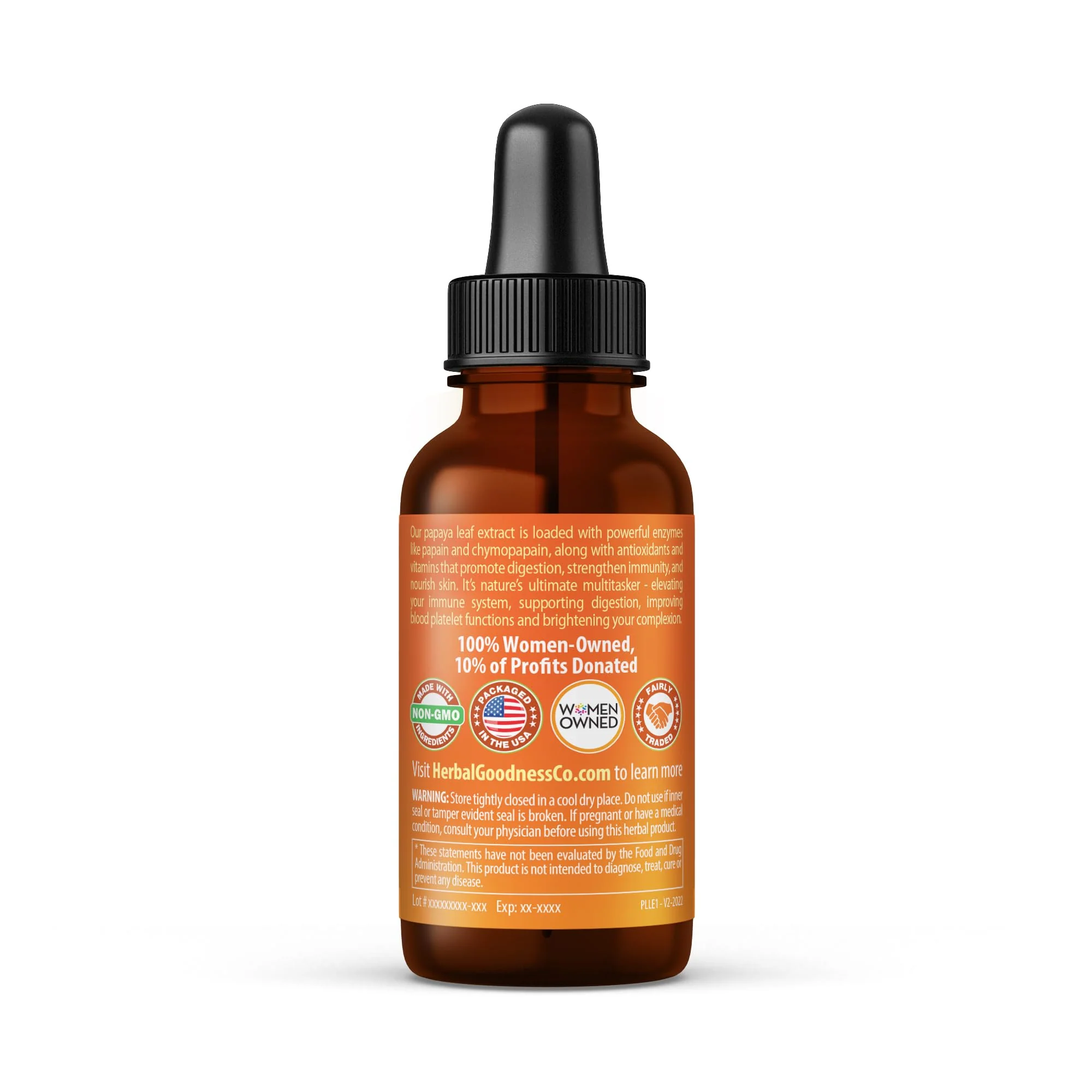 Herbal Goodness Papaya Leaf Extract 1oz – 15X Concentrated Organic Papaya Liquid - Image 4