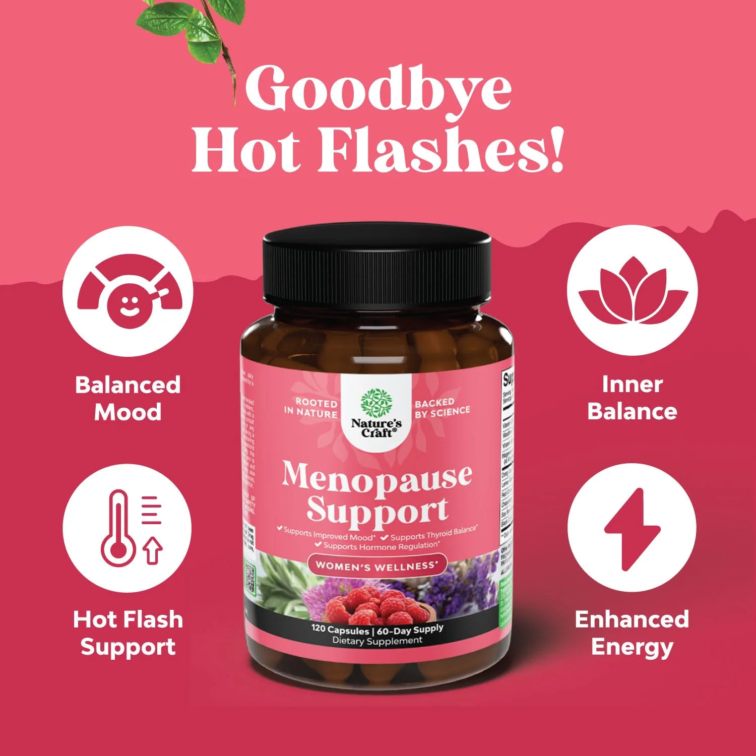 Herbal Menopause Supplement for Women | Hormone Balance & Night Sweats 120 Count - Image 5