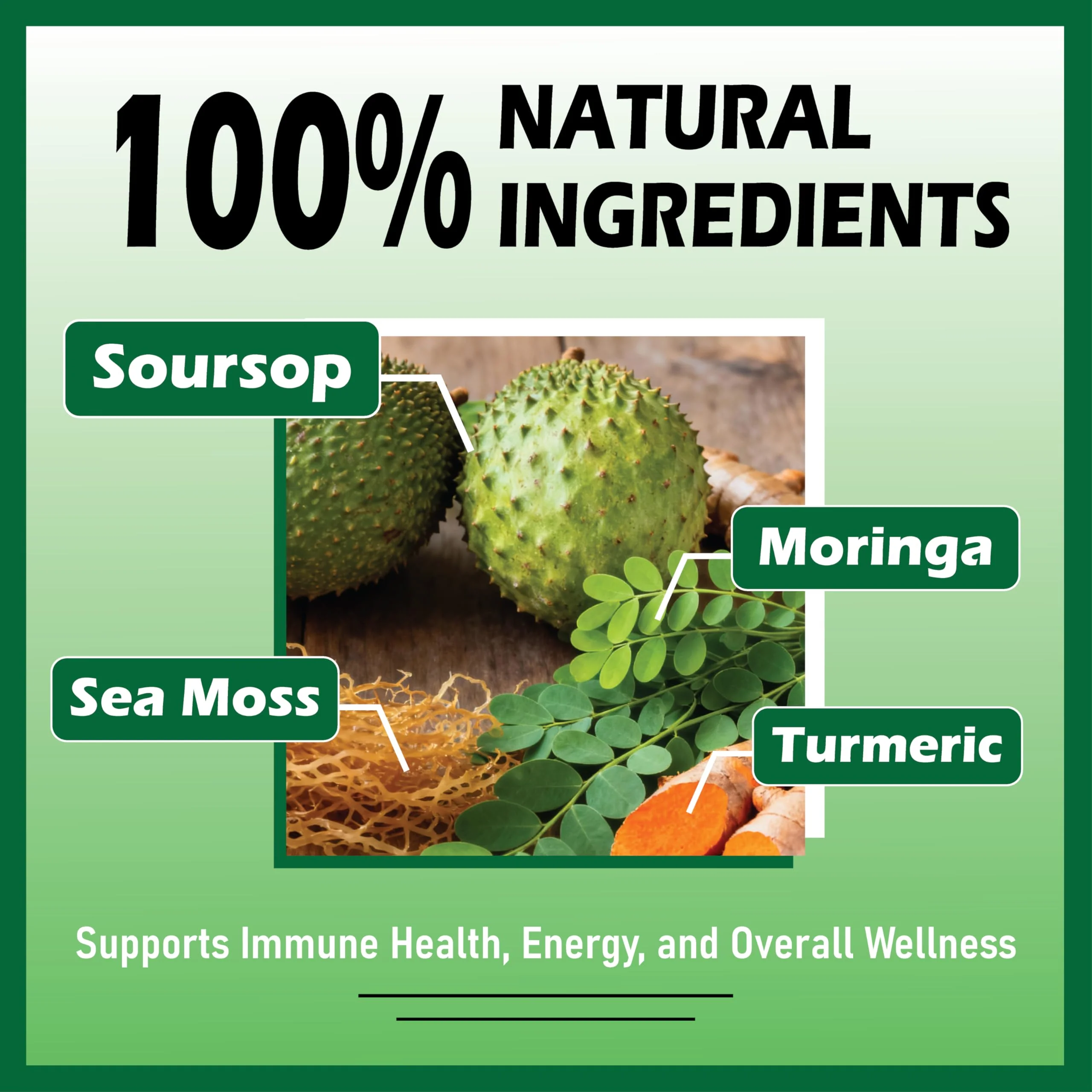 Herbavita Soursop Liquid Drops 10-in-1 | Sea Moss, Moringa, Turmeric & Black Seed Oil | Vegan, Non-GMO - Image 5