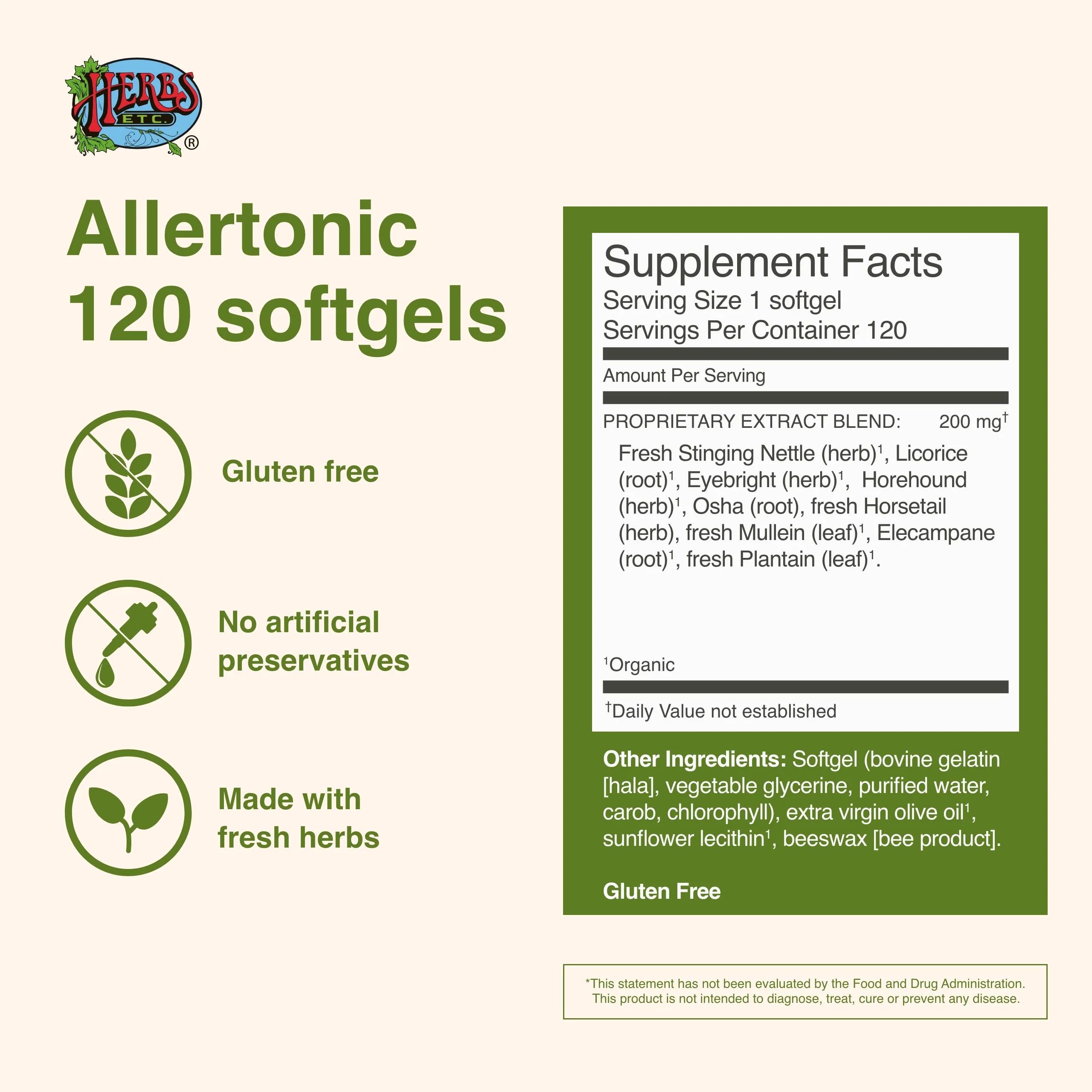 Herbs Etc. Allertonic – Healthy Breathing Support, 120 Softgels - Image 4