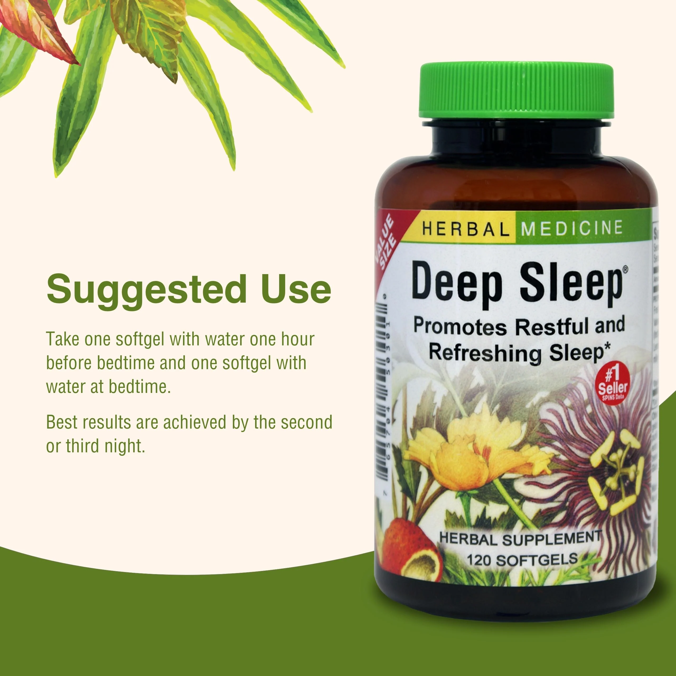 Herbs Etc. Deep Sleep Softgels – Herbal Sleep Support with Passionflower, Chamomile & Lemon Balm – 120 Softgels (2 Pack) - Image 14