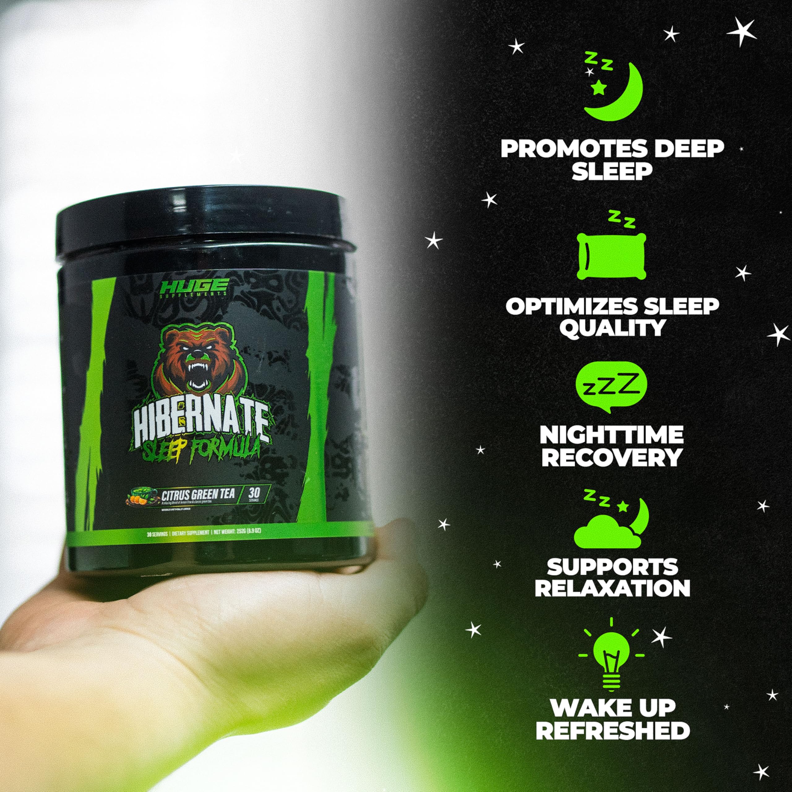 Hibernate Sleep Supplement - Complete Sleep Recovery Formula (30 Servings) - Image 2