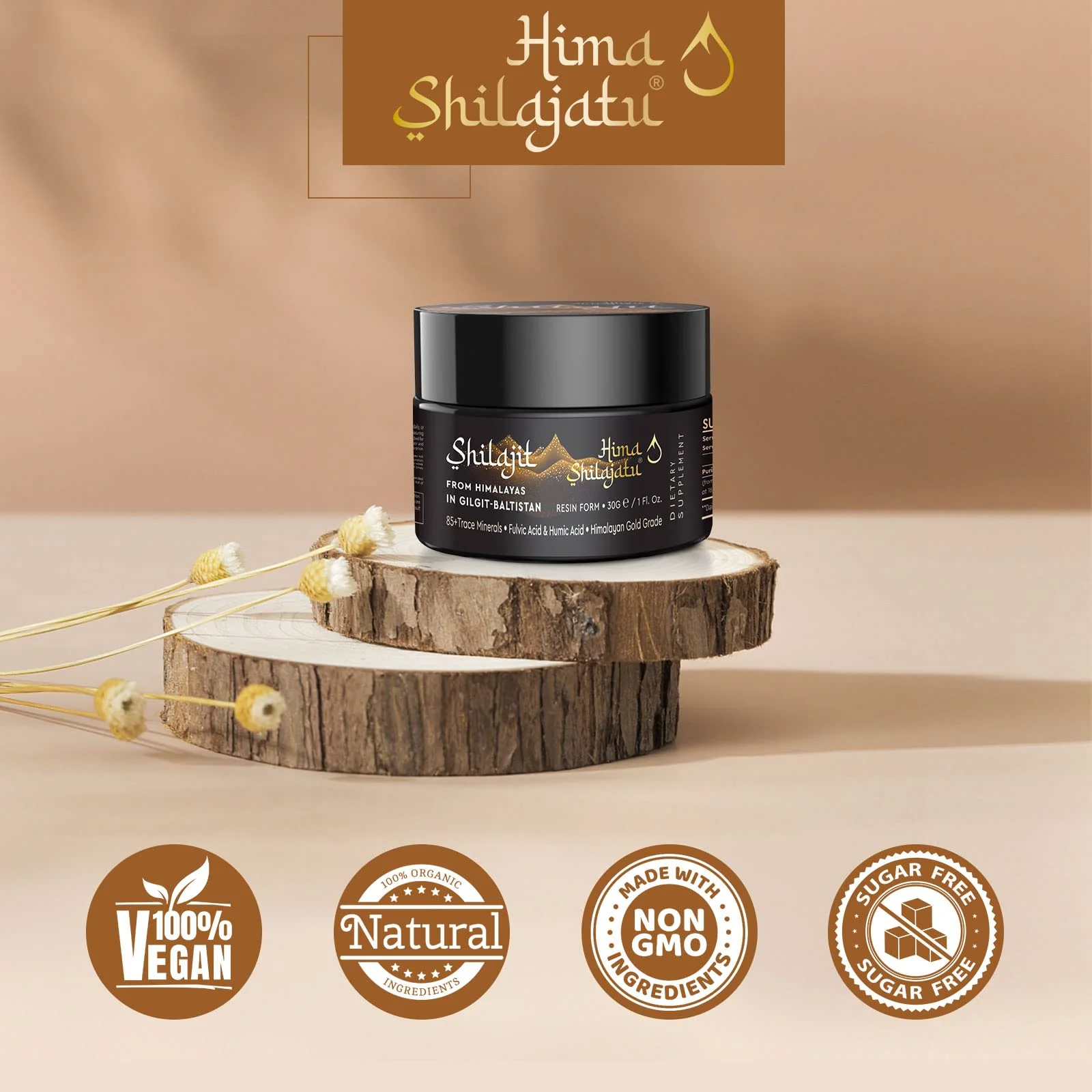 Hima Shilajatu Shilajit Resin – Gold Grade, 100% Pure, 85+ Minerals | 3-Pack (6 Months) - Image 5