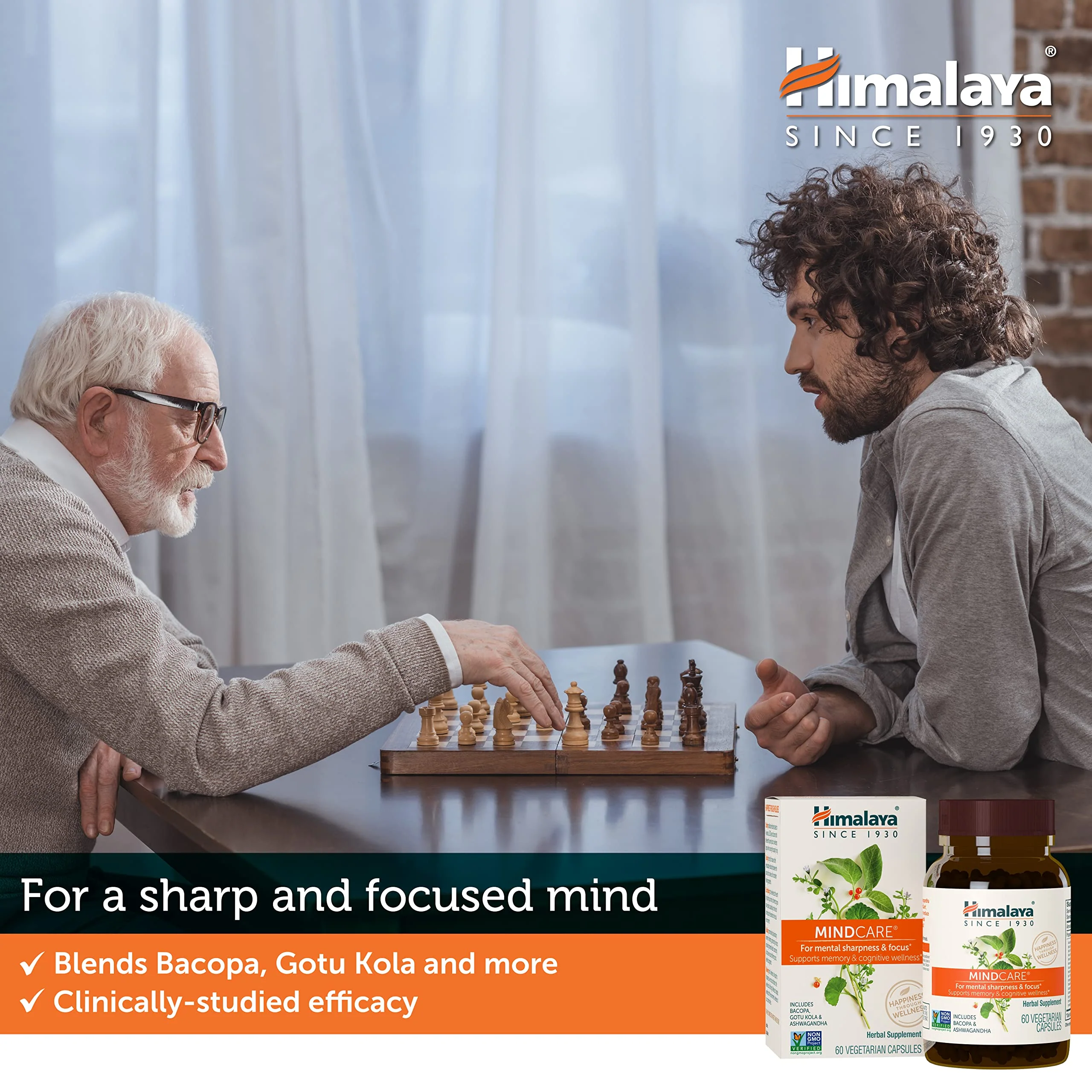Himalaya MindCare Nootropic Brain Supplement – 1170 mg, 120 Capsules - Image 3