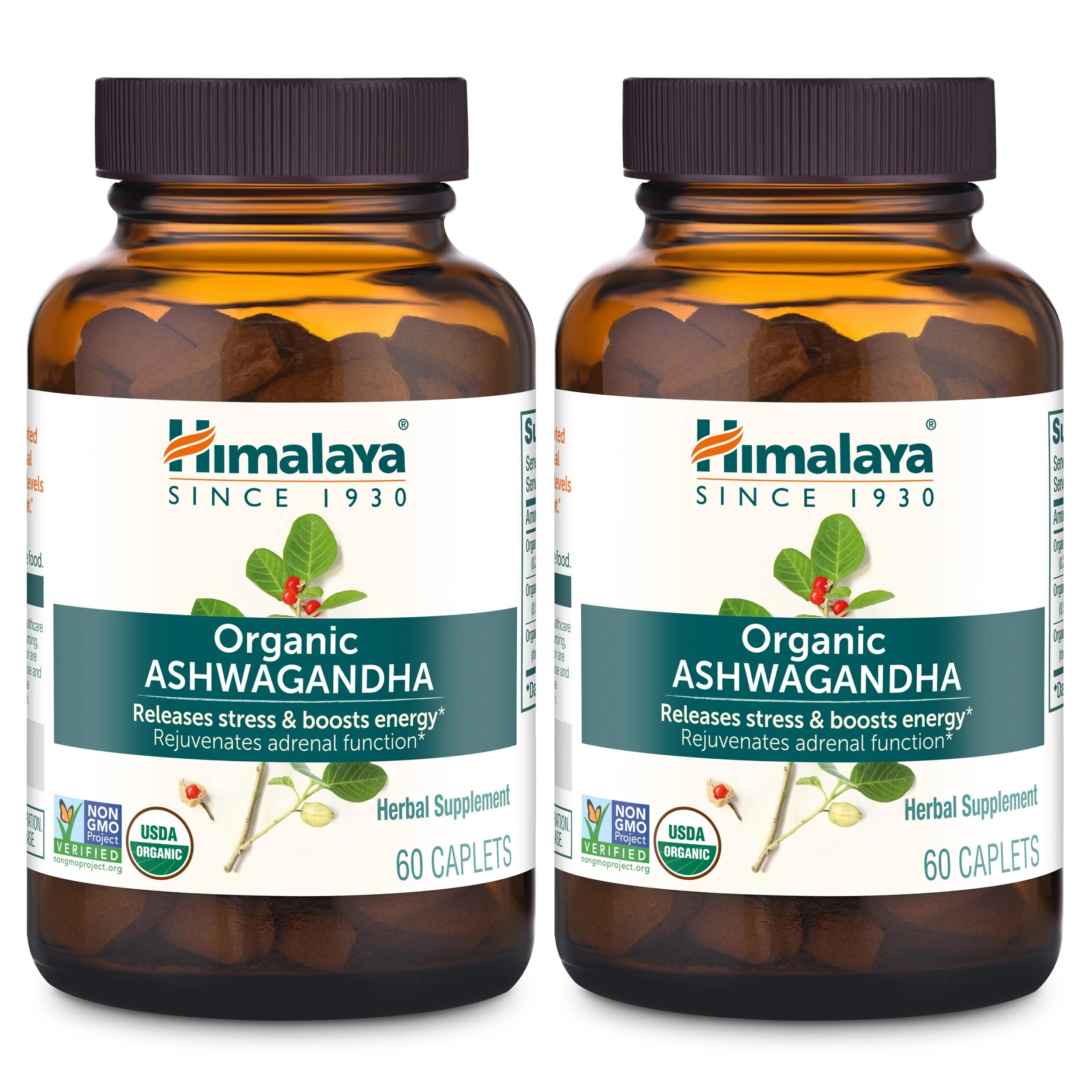 Himalaya Organic Ashwagandha Root – 120 Day Supply | Stress Relief & Energy Support