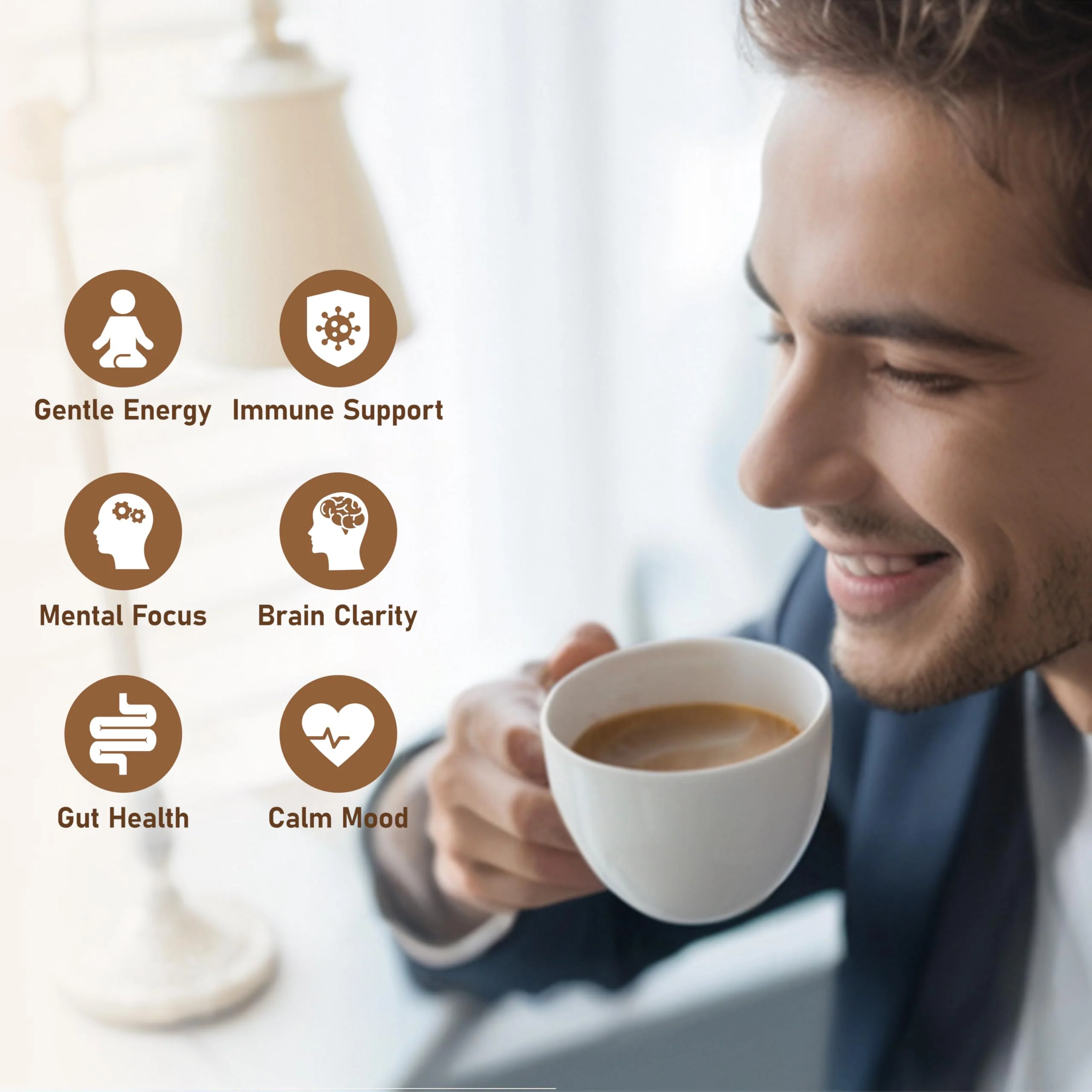 HiWell 12-in-1 Mushroom Coffee - Organic Ginseng, Lion's Mane, Low Caffeine - Image 4