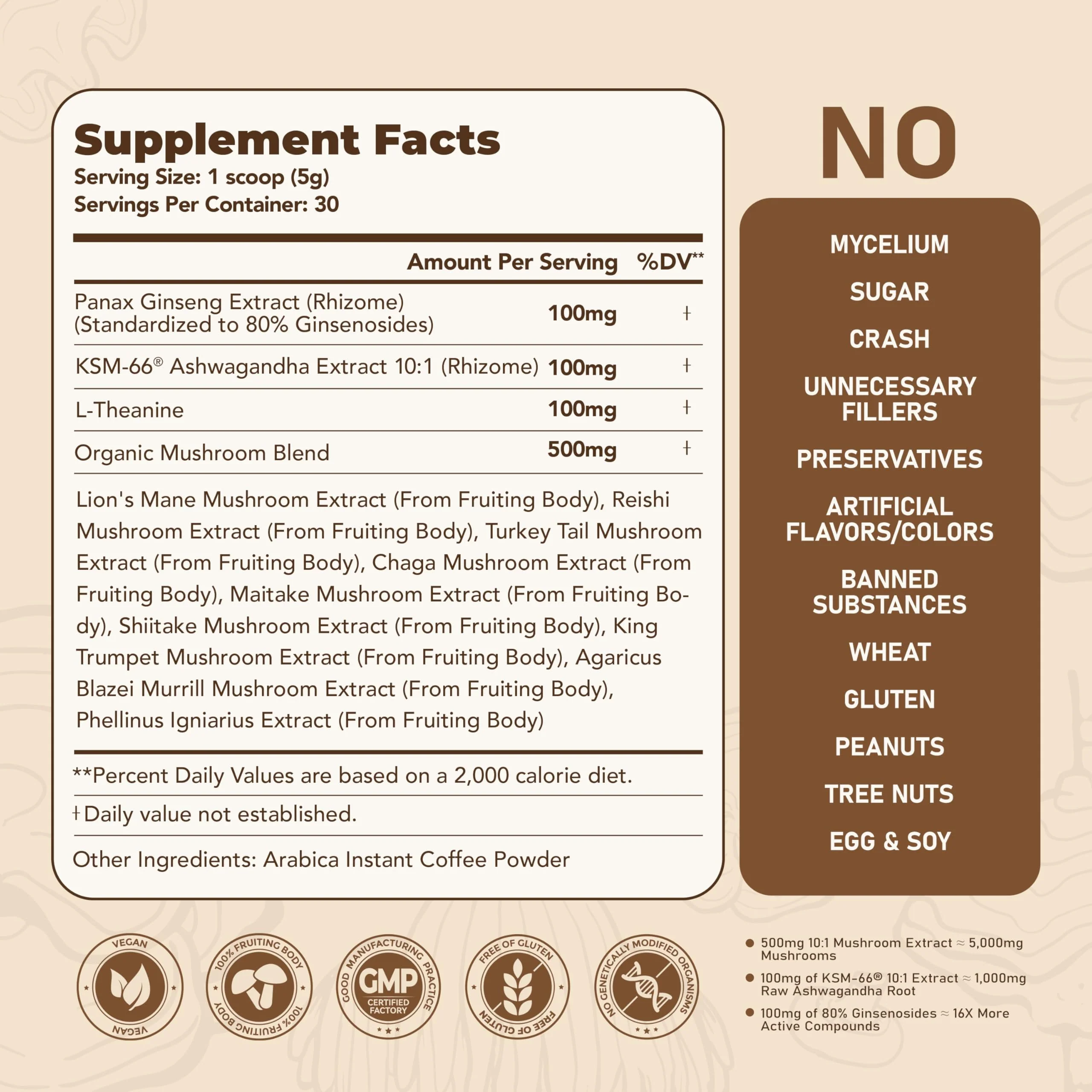 HiWell 12-in-1 Mushroom Coffee - Organic Ginseng, Lion's Mane, Low Caffeine - Image 9