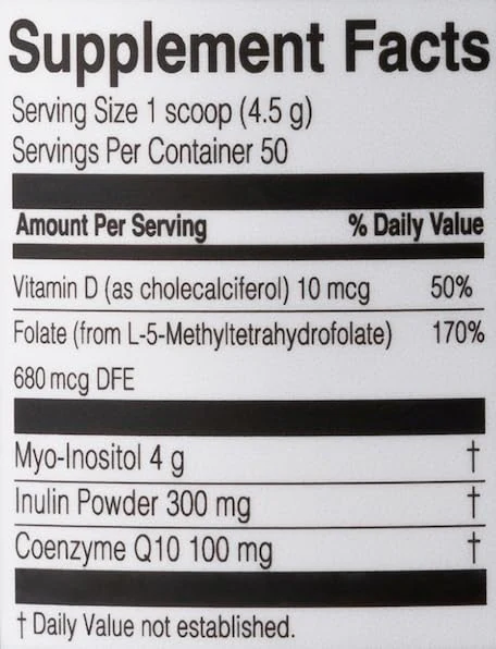 Holiherb Myo Inositol (4g) + Methyl Folate + CoQ10 (100mg) | Powdered Supplement | 50 Days - Image 7