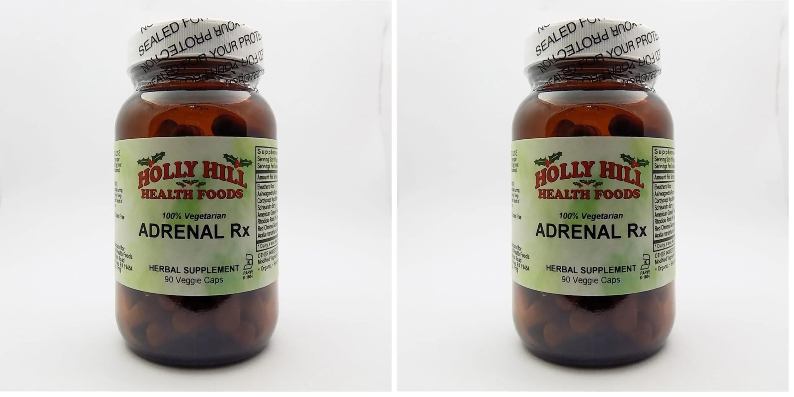 Holly Hill Health Foods – 100% Vegetarian Adrenal Rx (2-Pack) – 90 Vegetarian Capsules - Image 4