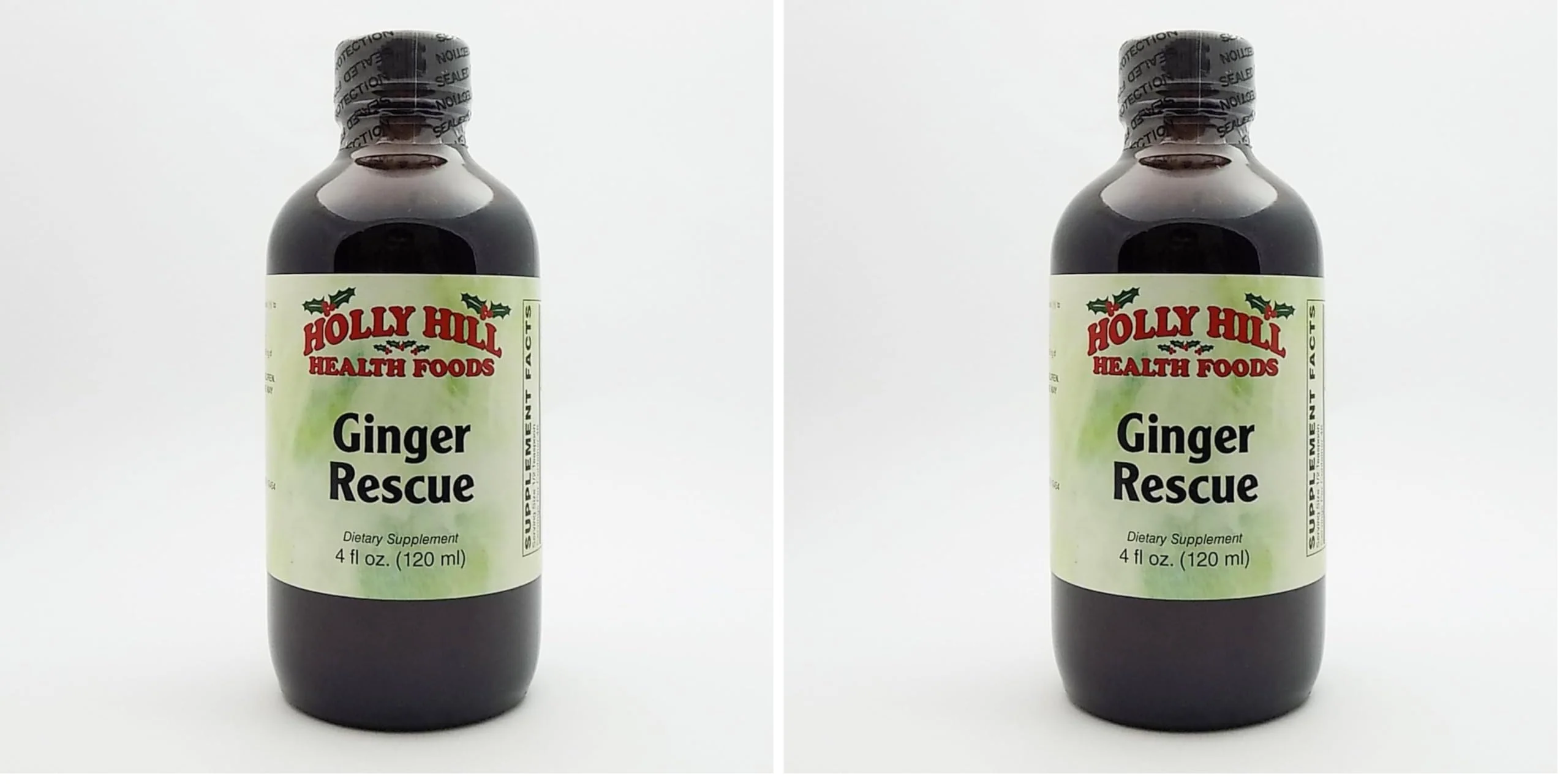 Holly Hill Health Foods Ginger Rescue Syrup – 4oz (Pack of 2)