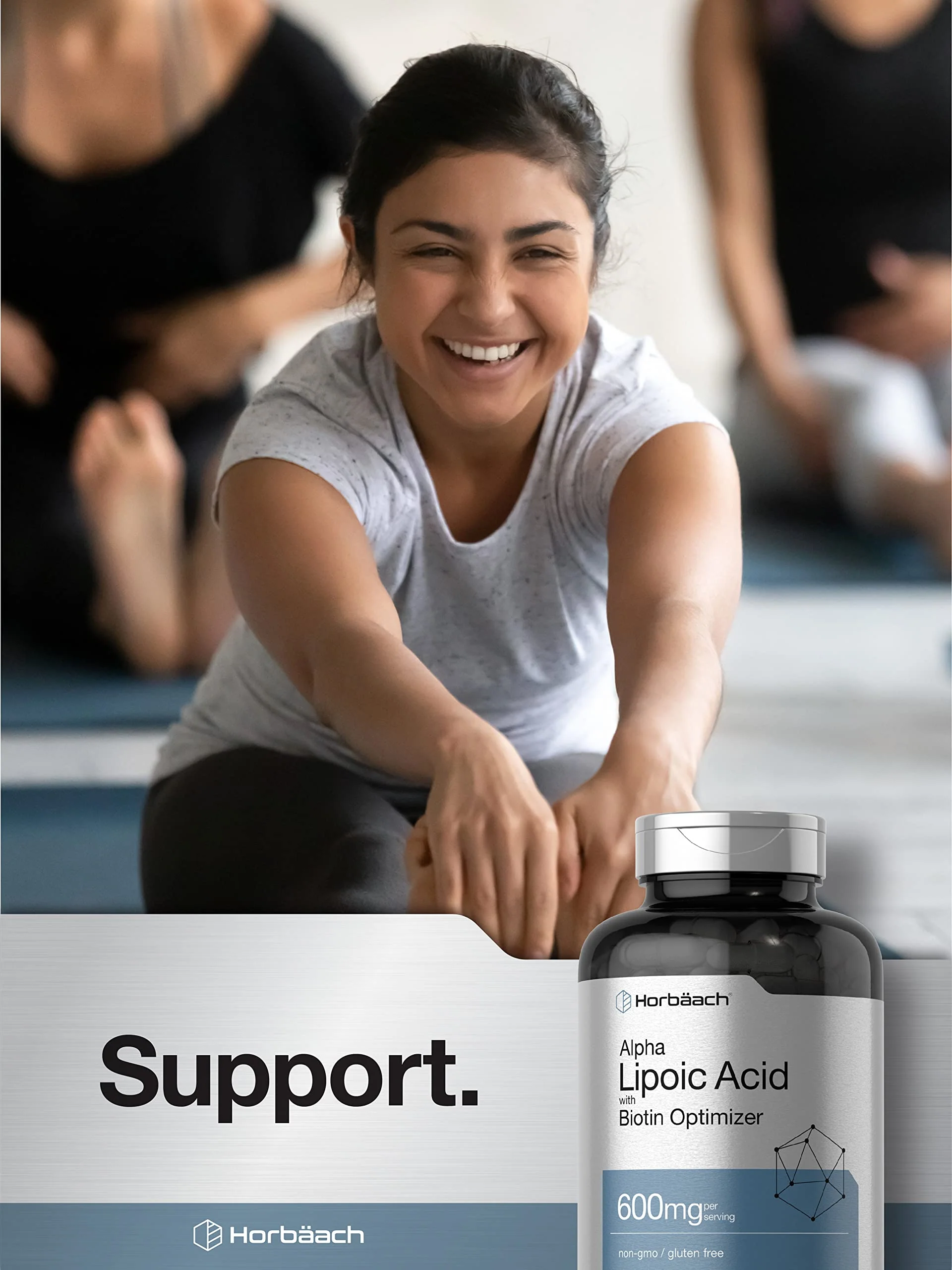 Horbäach Alpha Lipoic Acid 600mg + Biotin Optimizer – 240 Capsules (Pack of 2) | Gluten Free, Non-GMO - Image 3