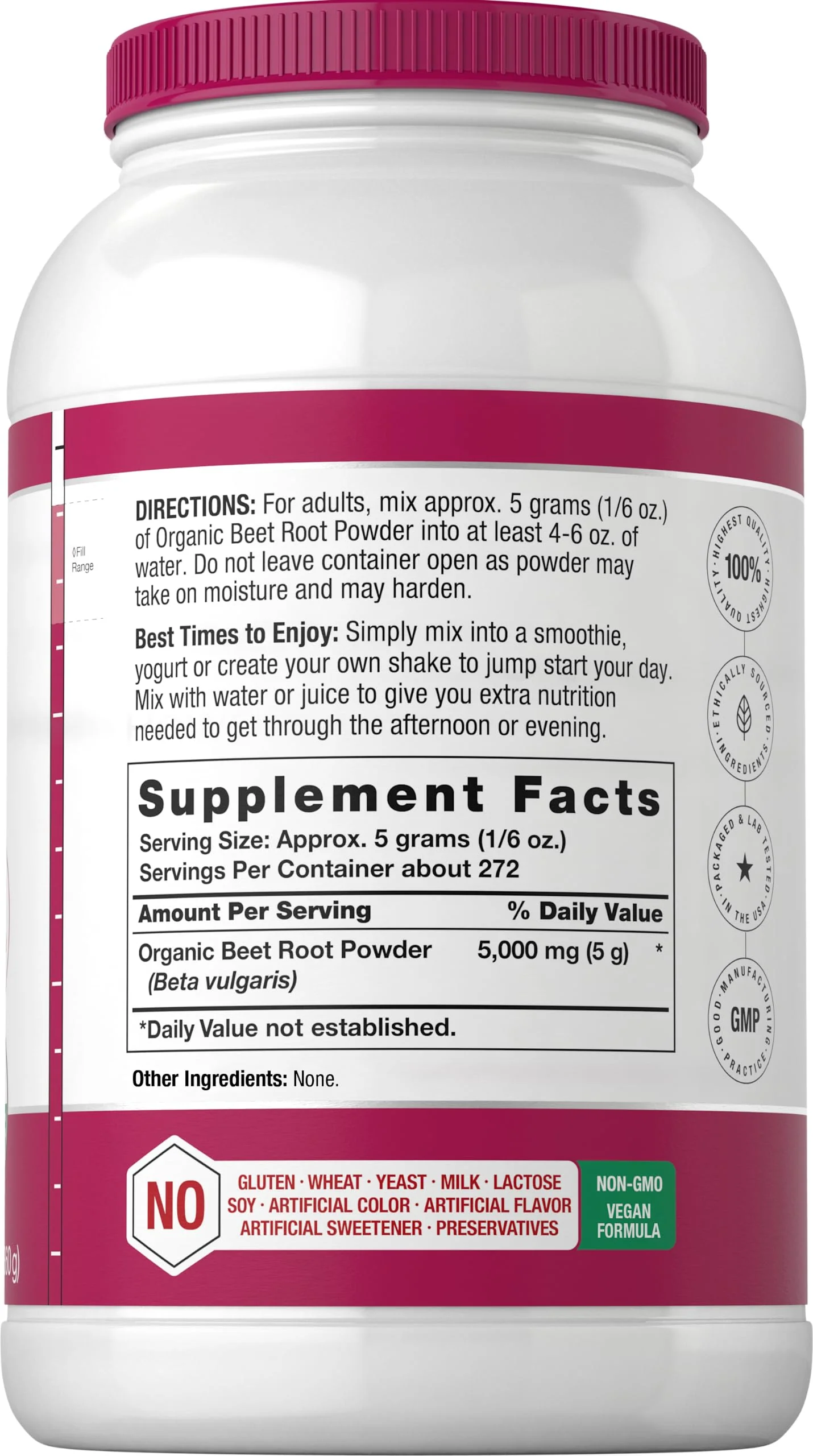 Horbäach Organic Beet Root Powder | 3lb Bulk Supplement | Raw Superfood | Vegan, Non-GMO, and Gluten Free Formula - Image 2