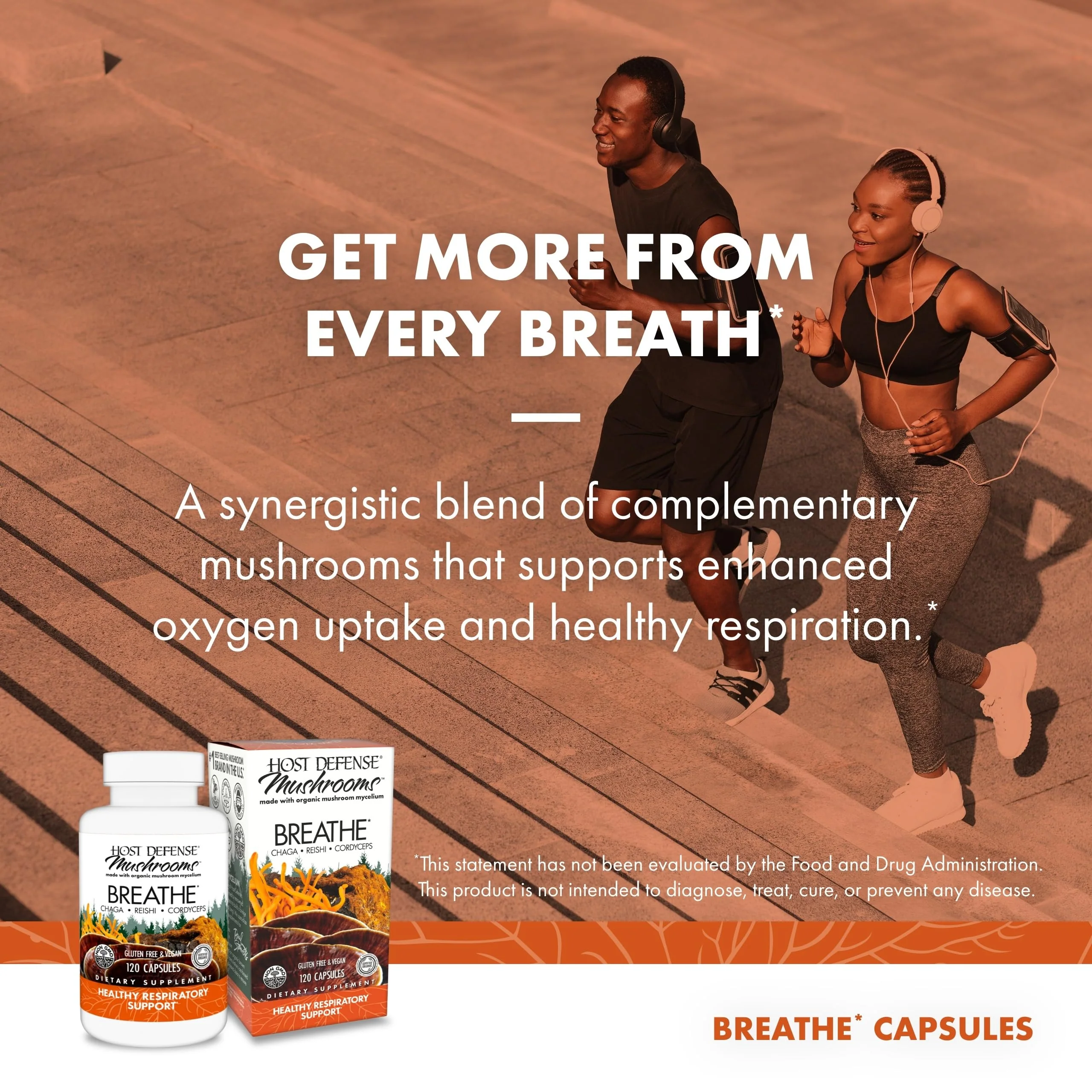 Host Defense Breathe Capsules – Immune & Respiratory Support Mushroom Supplement with Chaga, Reishi & Cordyceps – 120 Capsules - Image 12