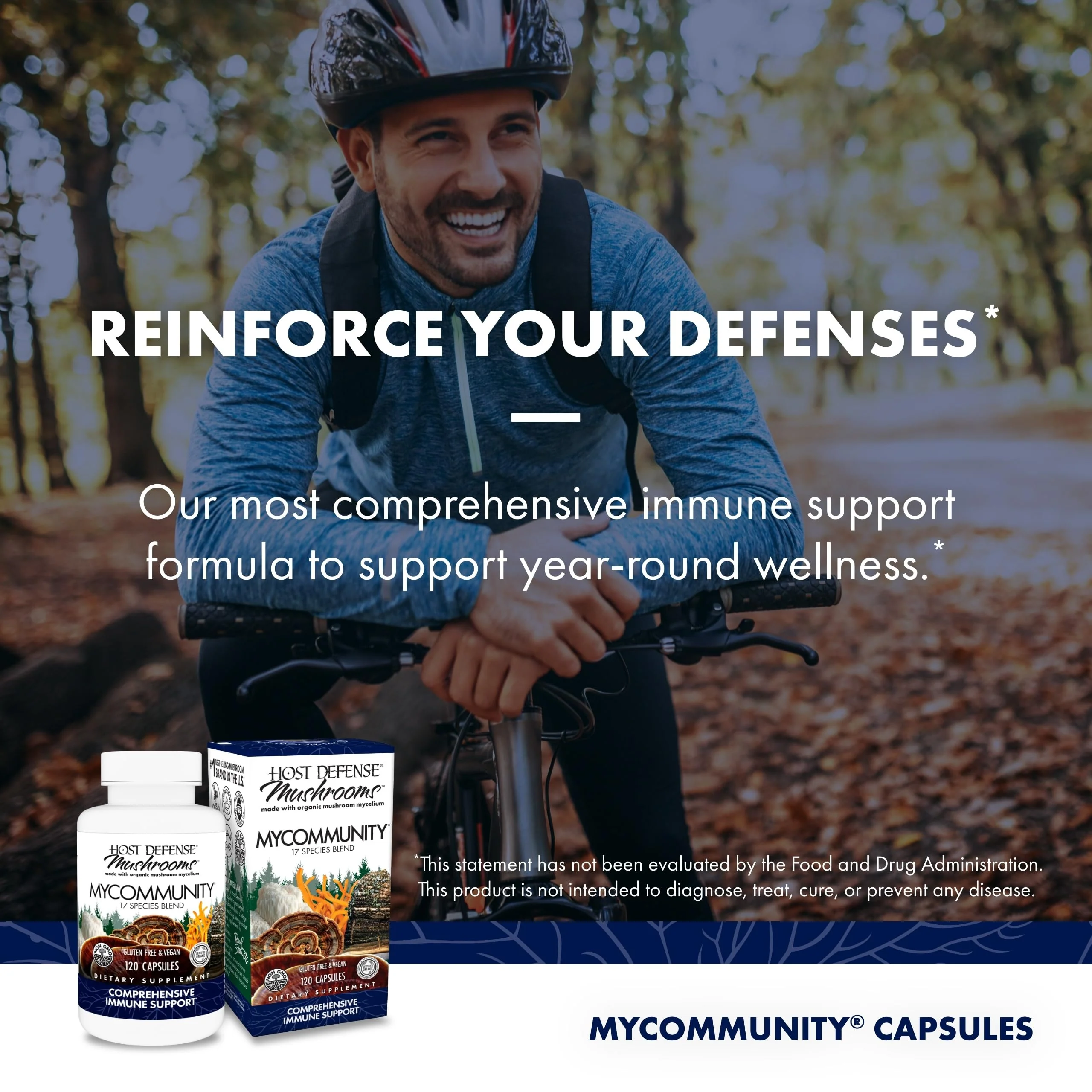 Host Defense MyCommunity Capsules – 17-Species Mushroom Blend for Immune Support (120 Vegan Capsules) - Image 5