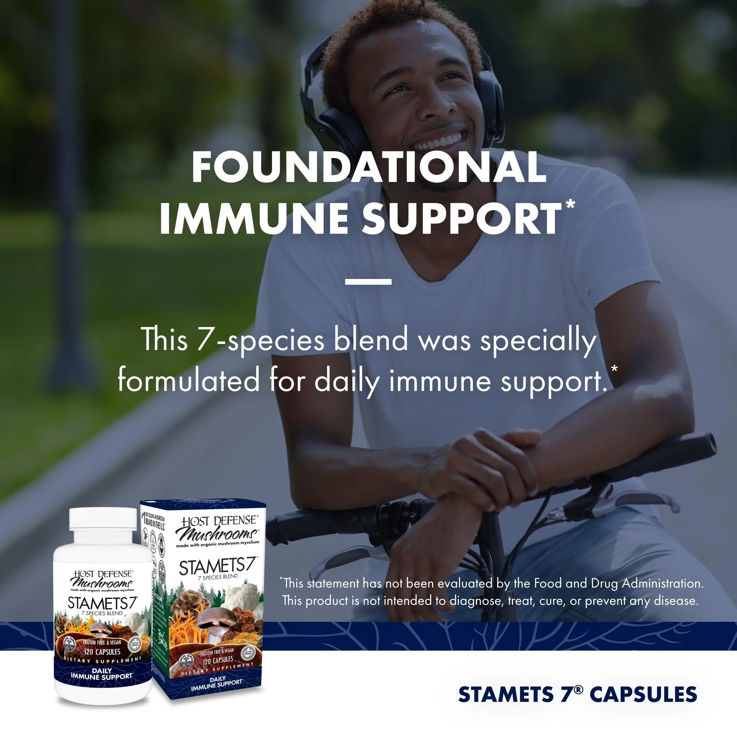 Host Defense Stamets 7-7 Species Mushroom Blend – Immune Support Supplement – 120 Capsules - Image 5