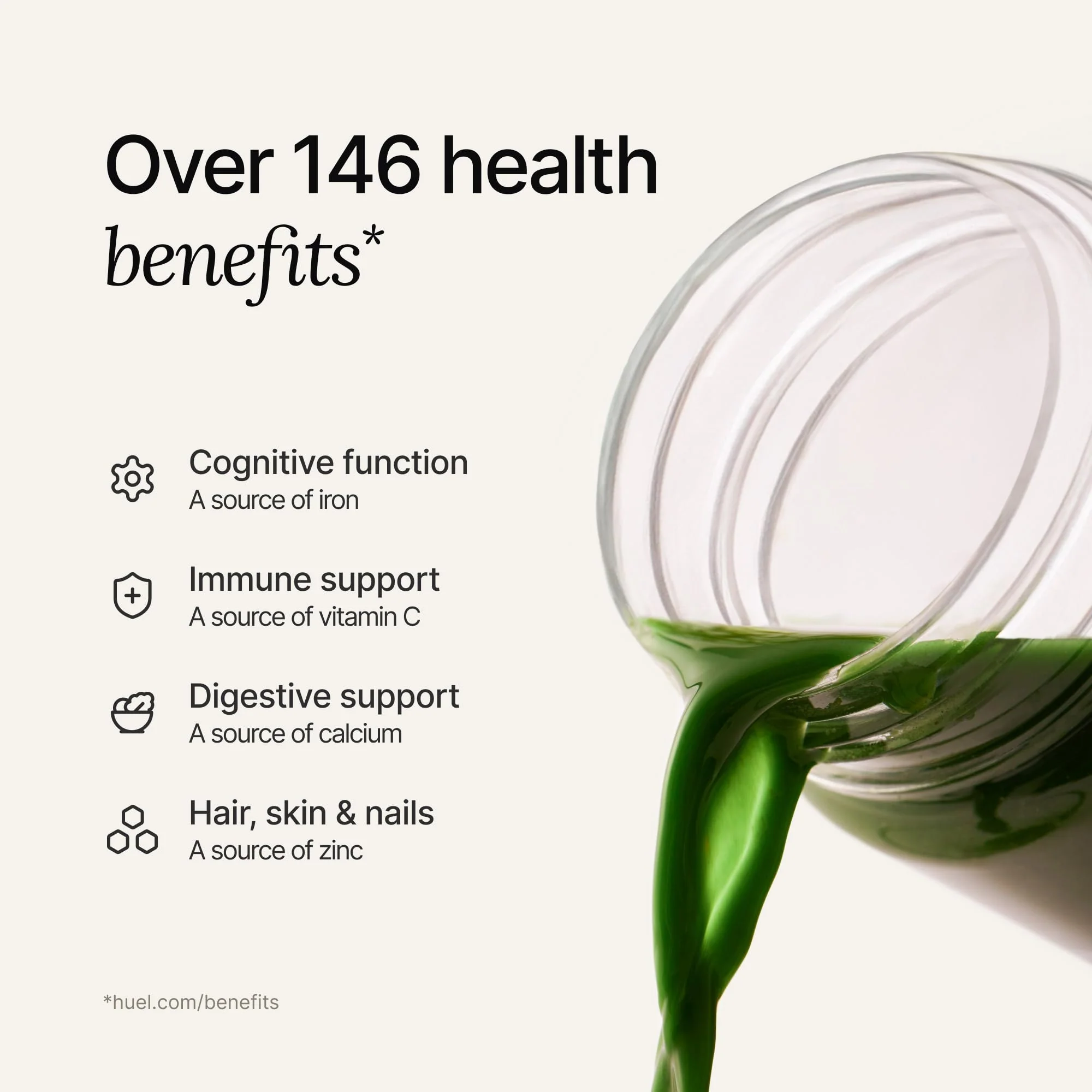 Huel Daily Greens Lemon & Ginger | 91 Vitamins & Wholefood Ingredients | 12 Pack - Image 4