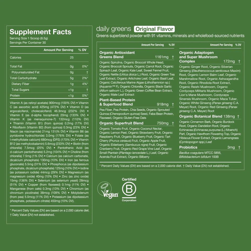 Huel Daily Greens Watermelon | 91 Vitamins & Probiotics | 30 Servings - Image 13