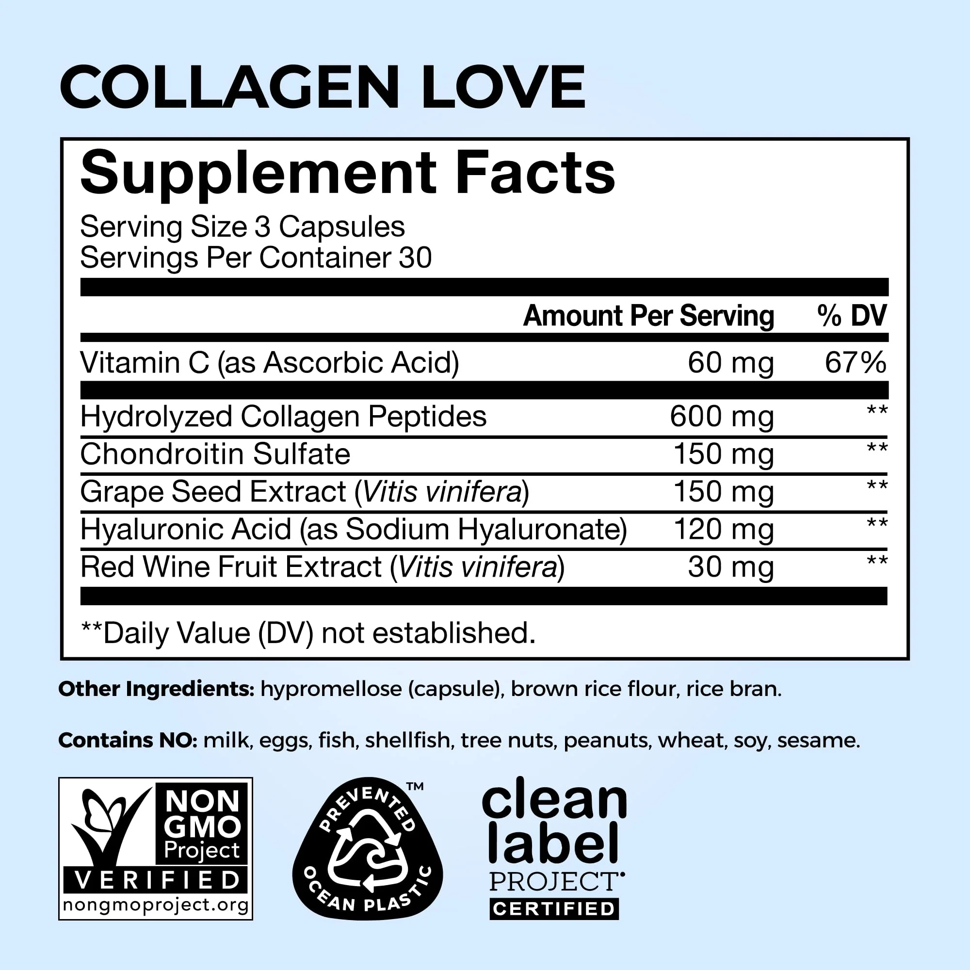 HUM Collagen Love Skin — Collagen Peptides with Hyaluronic Acid & Vitamin C, 90 Capsules - Image 15
