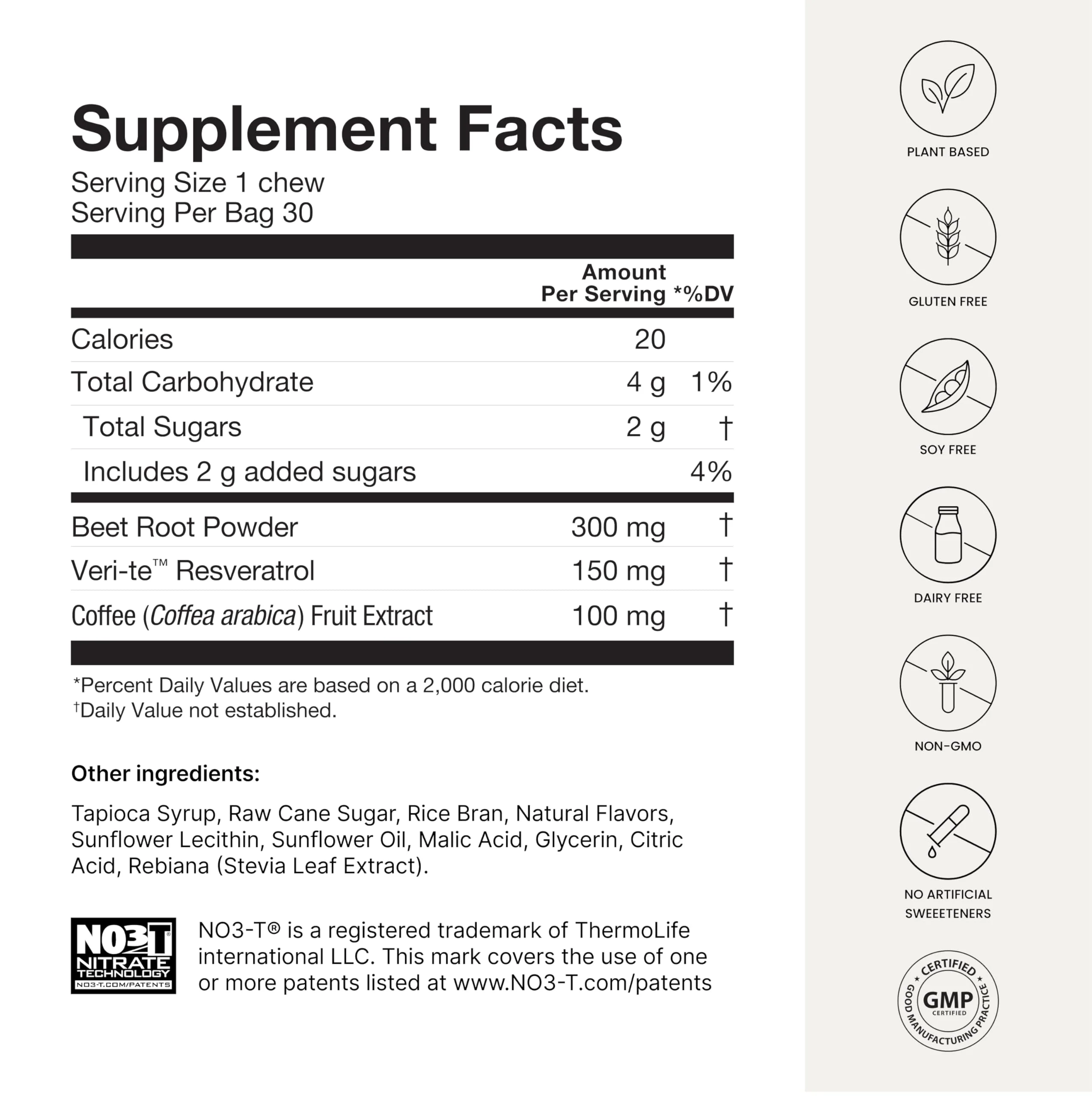 Humann SuperBeets Brain Supplements for Memory and Focus Chews, Mental Alertness, Clinically Studied Nootropics, Resveratrol Supplement Plus Beet Root Powder, Blueberry Pomegranate Flavor, 30 Count - Image 18