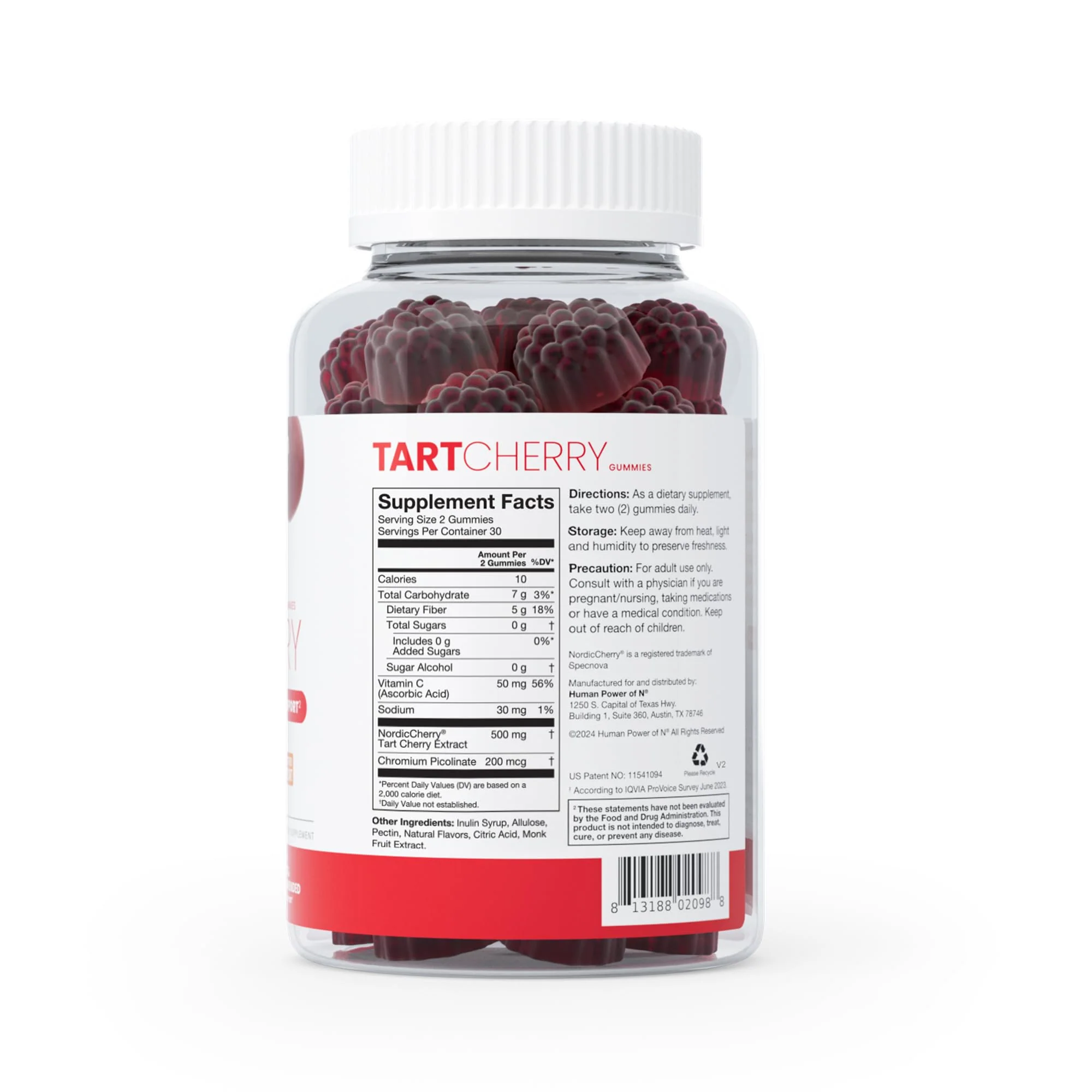 Humann Tart Cherry Gummies – NSF Certified Sport, Sugar-Free & Vegan - Image 6