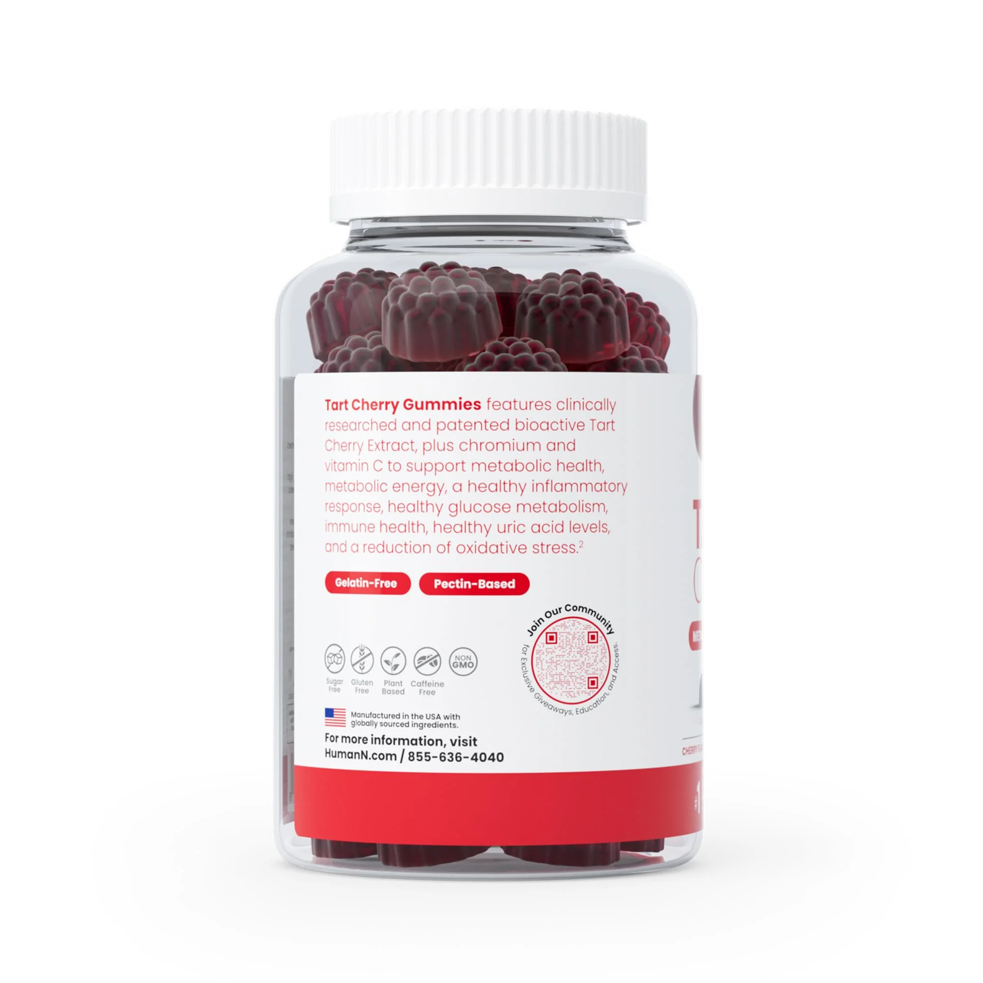 Humann Tart Cherry Gummies – NSF Certified Sport, Sugar-Free & Vegan - Image 7