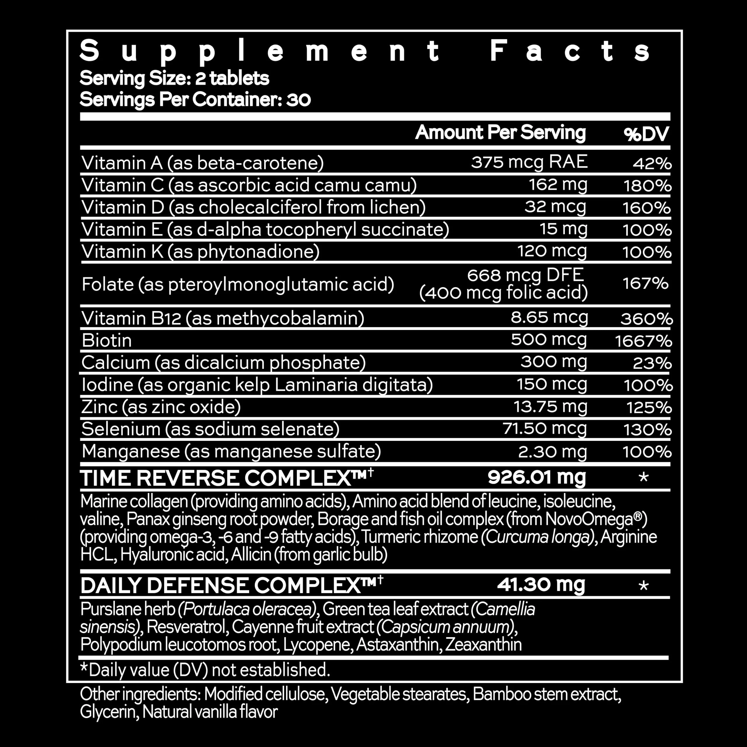 Hush & Hush TimeCapsule Multivitamin – Women’s & Men’s Clean Nutraceuticals (60 Tablets) - Image 6