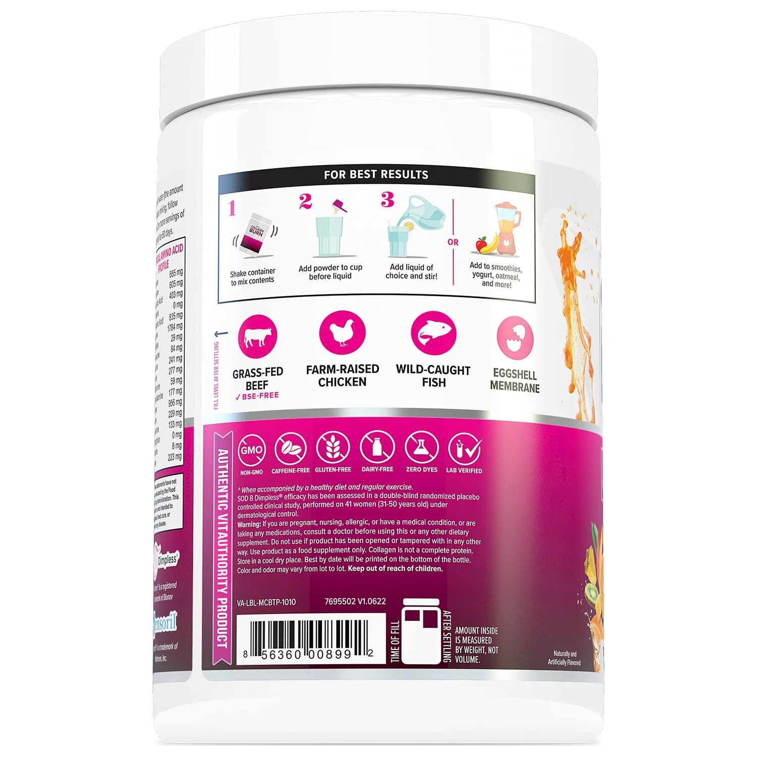 Hydrolyzed Collagen Peptides Powder for Women | MultiCollagen Burn with Hyaluronic Acid & Vitamin C (30 Servings) - Image 9