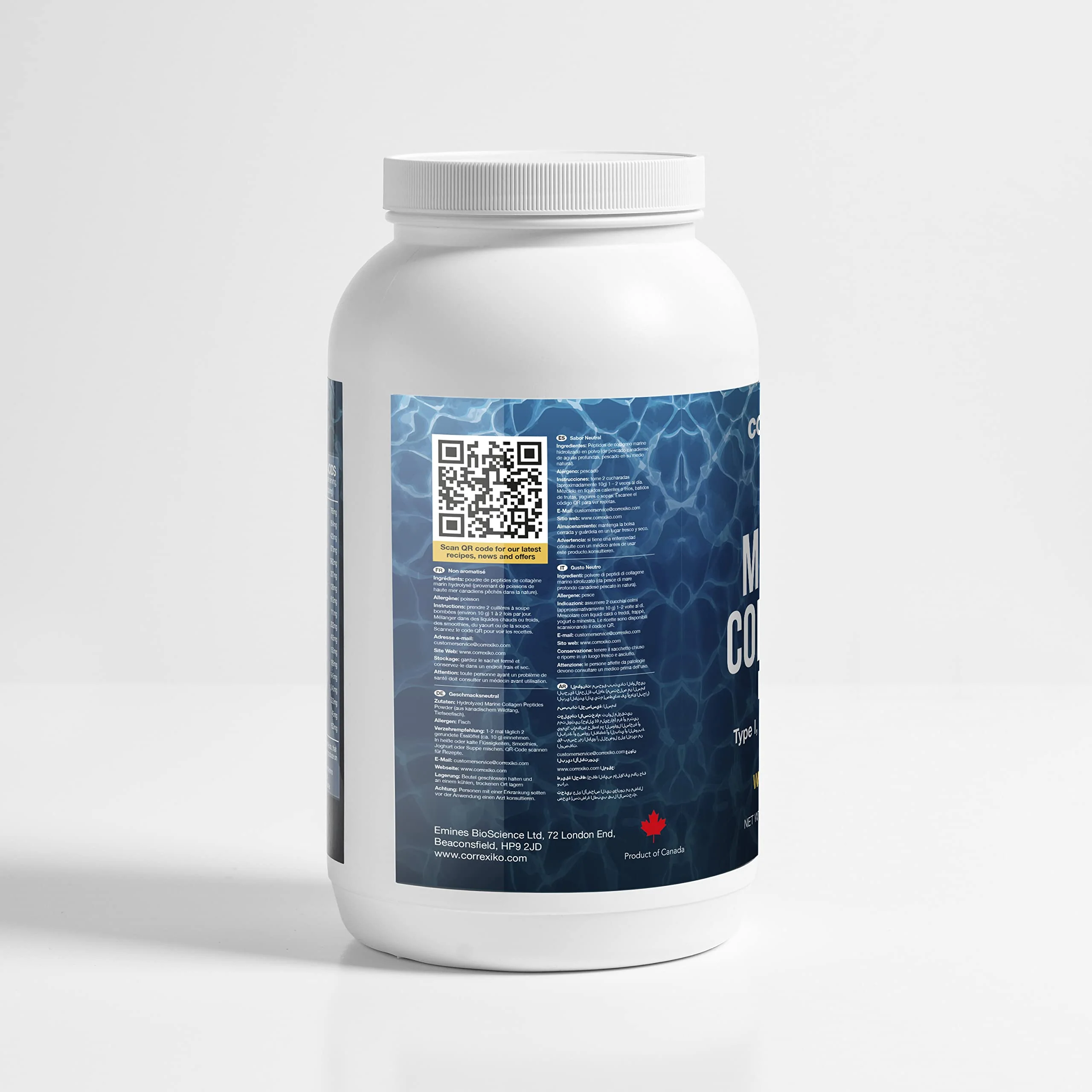 Hydrolyzed Marine Collagen Peptides Powder 1kg – Wild-Caught Canadian Fish Skin | Premium Collagen Supplement - Image 6