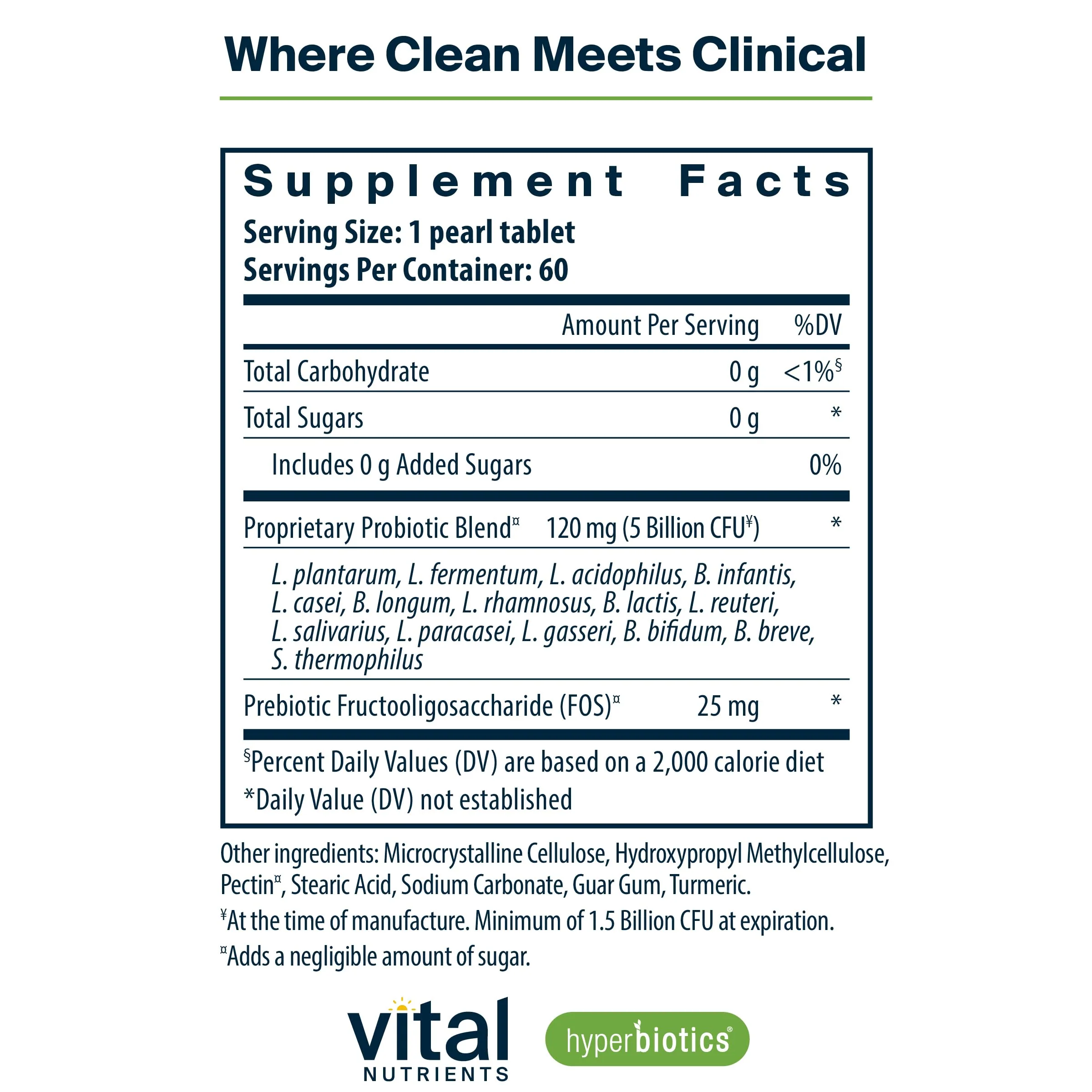 Hyperbiotics Vital Nutrients Pro-15 Probiotics & Prebiotics for Women & Men – 60 Time-Release Pearls, 15 Strains - Image 2