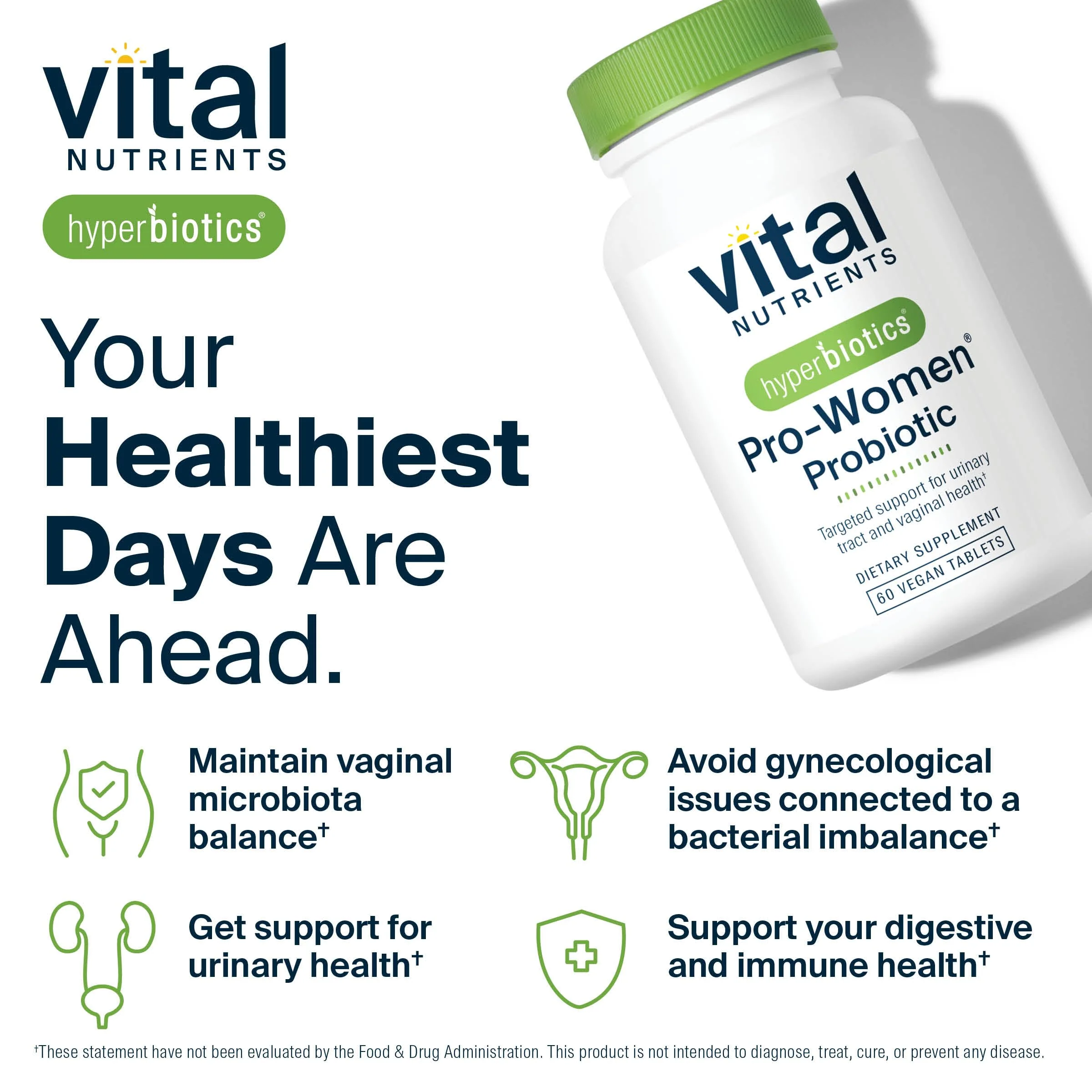 Hyperbiotics Vital Nutrients Pro Women Probiotics for Women | 6 Targeted Strains | 60 Vegan Tablets - Image 6