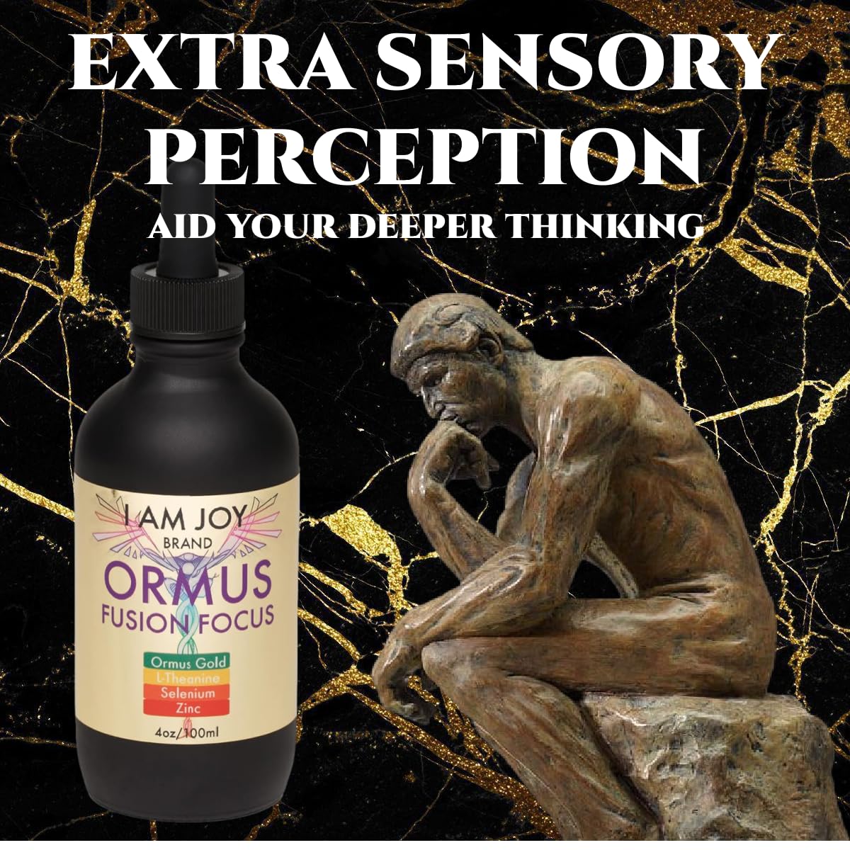 I Am Joy Co. Ormus Monoatomic Gold Fusion Focus 4oz – Pineal Detox, Lucid Dreaming - Image 3