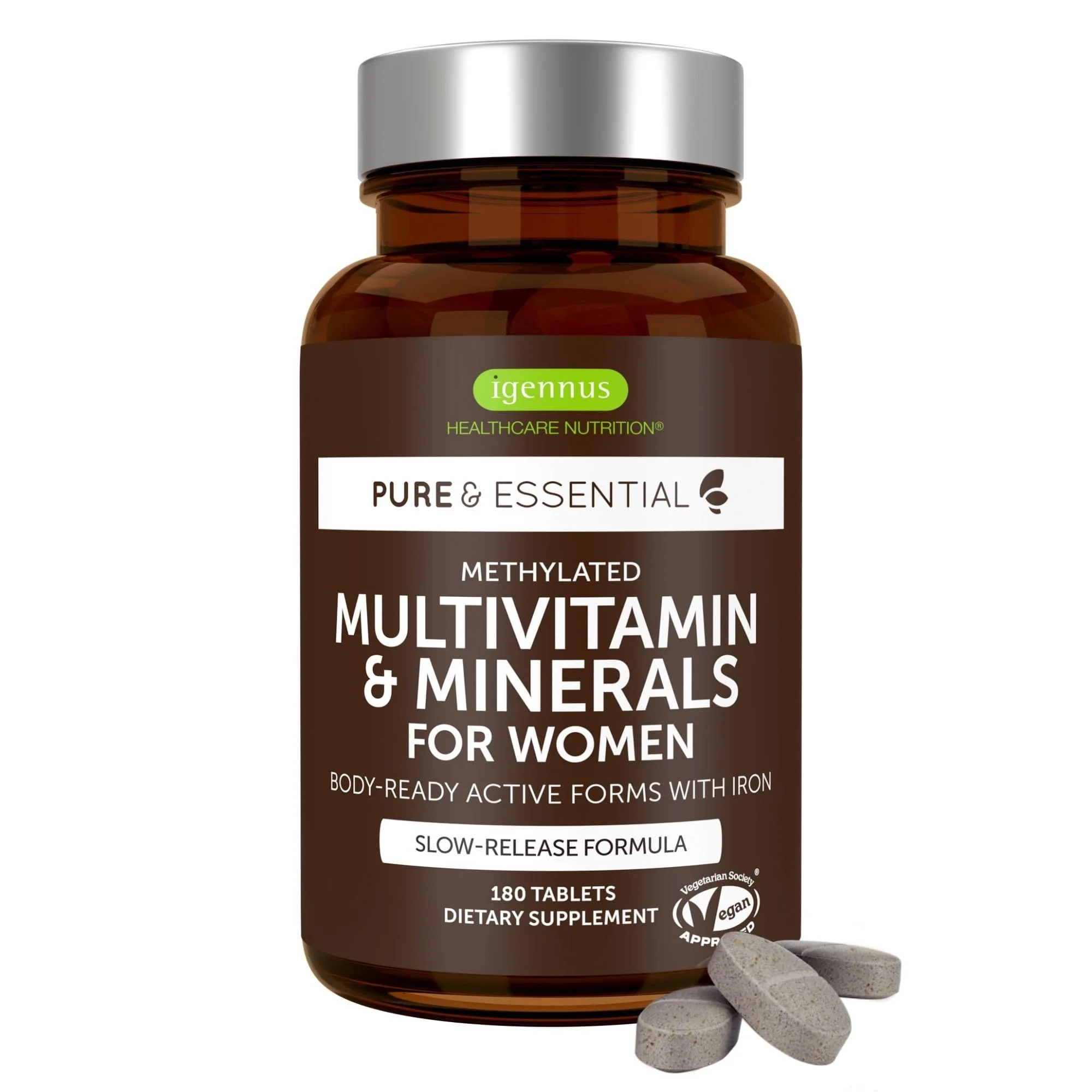 Igennus High Potency Methylated Multivitamin for Women | Pure & Clean Ingredients | 180 Tablets - Image 12