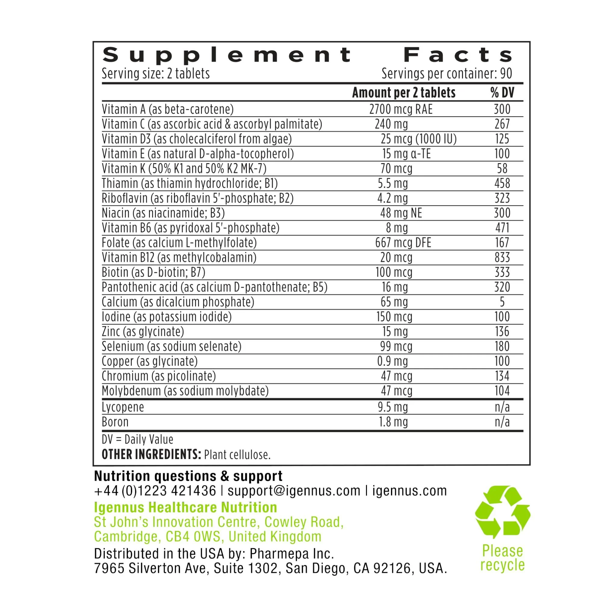 Igennus Methylated Men's Multivitamin – 22 Actives, All-Day Support, Non-GMO & Halal - Image 16