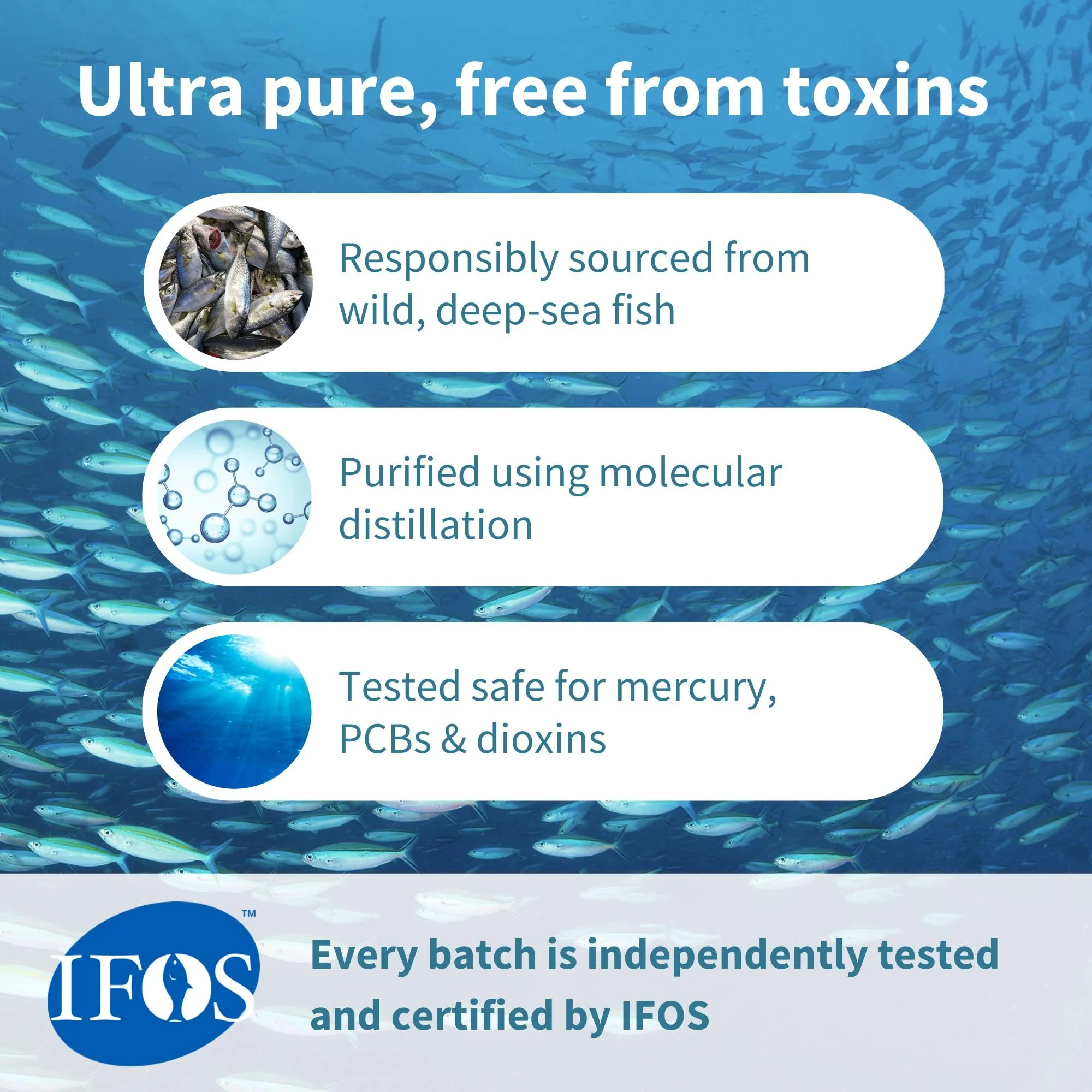 Igennus Ultra Pure Omega-3 EPA 500mg | IFOS Certified, rTG Wild Fish Oil - Image 12