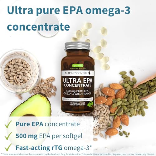 Igennus Ultra Pure Omega-3 EPA 500mg | IFOS Certified Wild Fish Oil | rTG Non-GMO | 90 Softgels - Image 2
