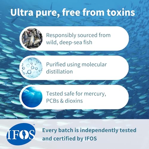 Igennus Ultra Pure Omega-3 EPA 500mg | IFOS Certified Wild Fish Oil | rTG Non-GMO | 90 Softgels - Image 3