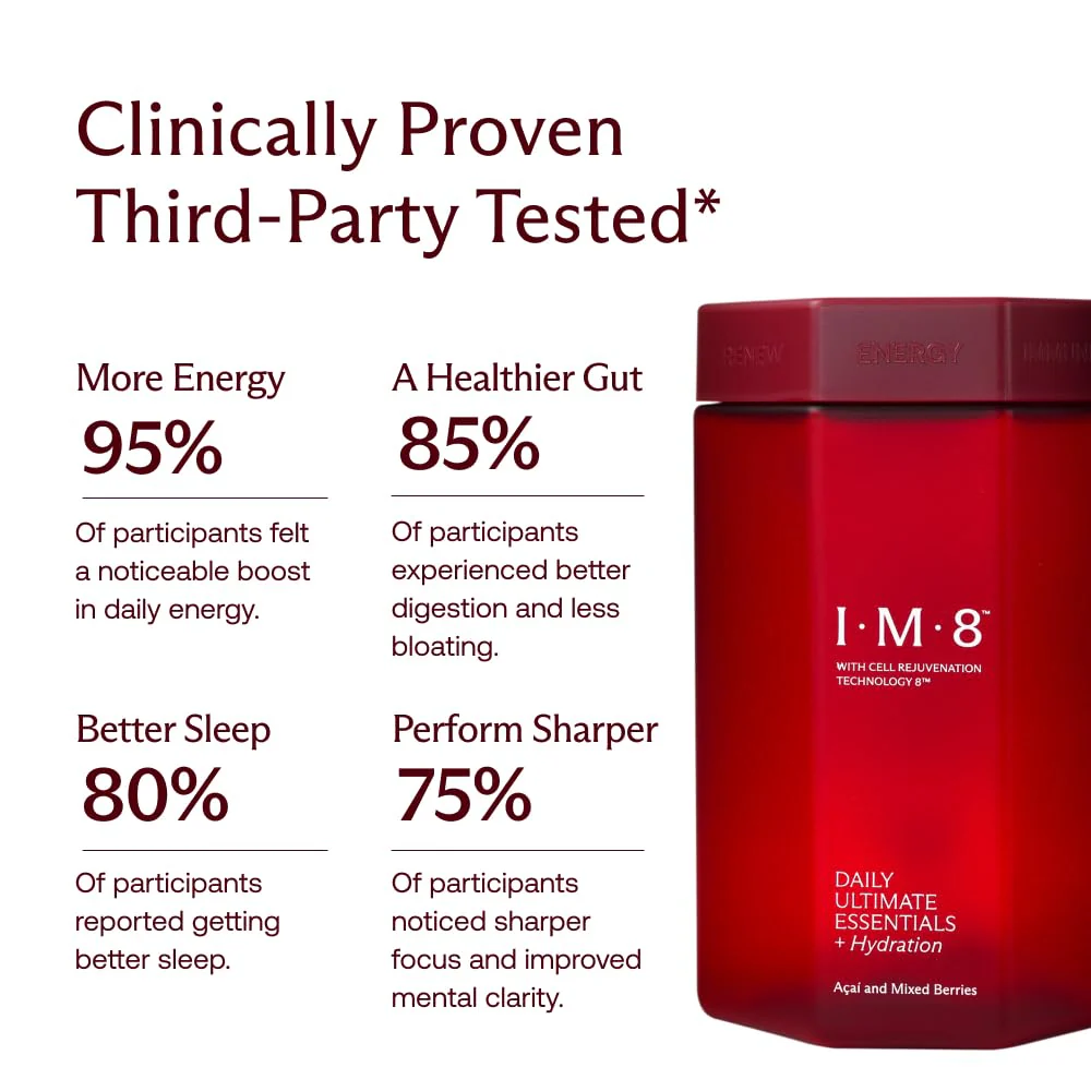 IM8 Daily Ultimate Essentials All-in-One Multivitamin – 30 Servings Starter Kit with Scoop & Tumbler Included - Image 2