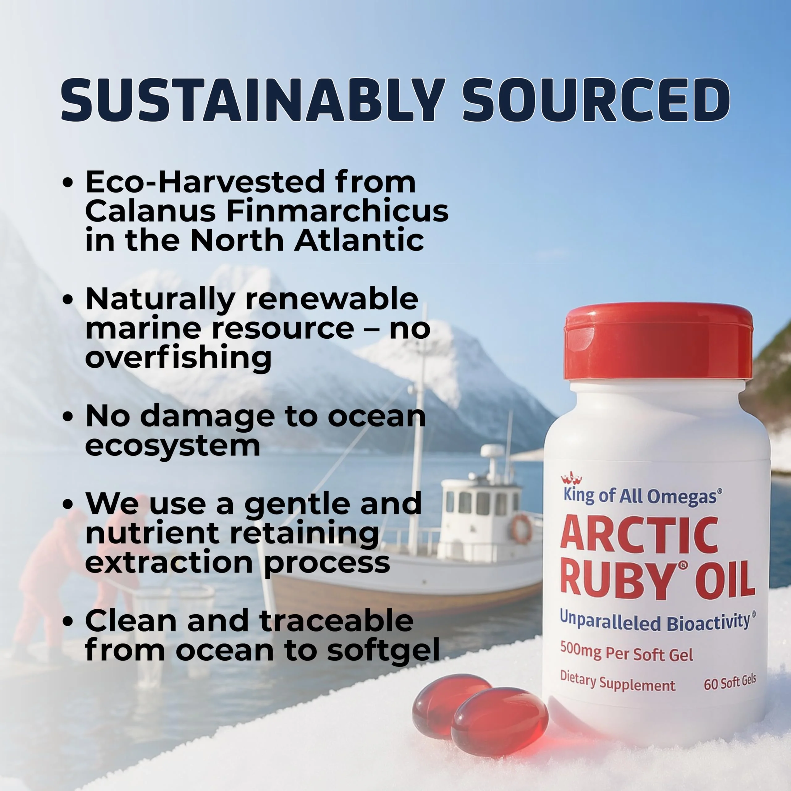 Immunocorp Arctic Ruby Oil 1000mg – Omega-3 with Astaxanthin (60 Softgels) - Image 18