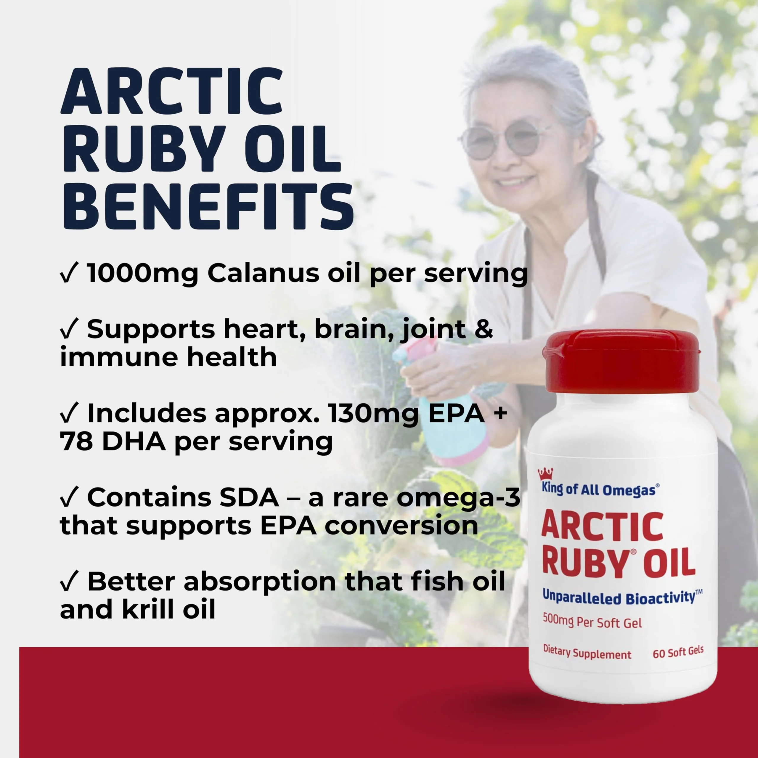 Immunocorp Arctic Ruby Oil 1000mg – Omega-3 with Astaxanthin (60 Softgels) - Image 8