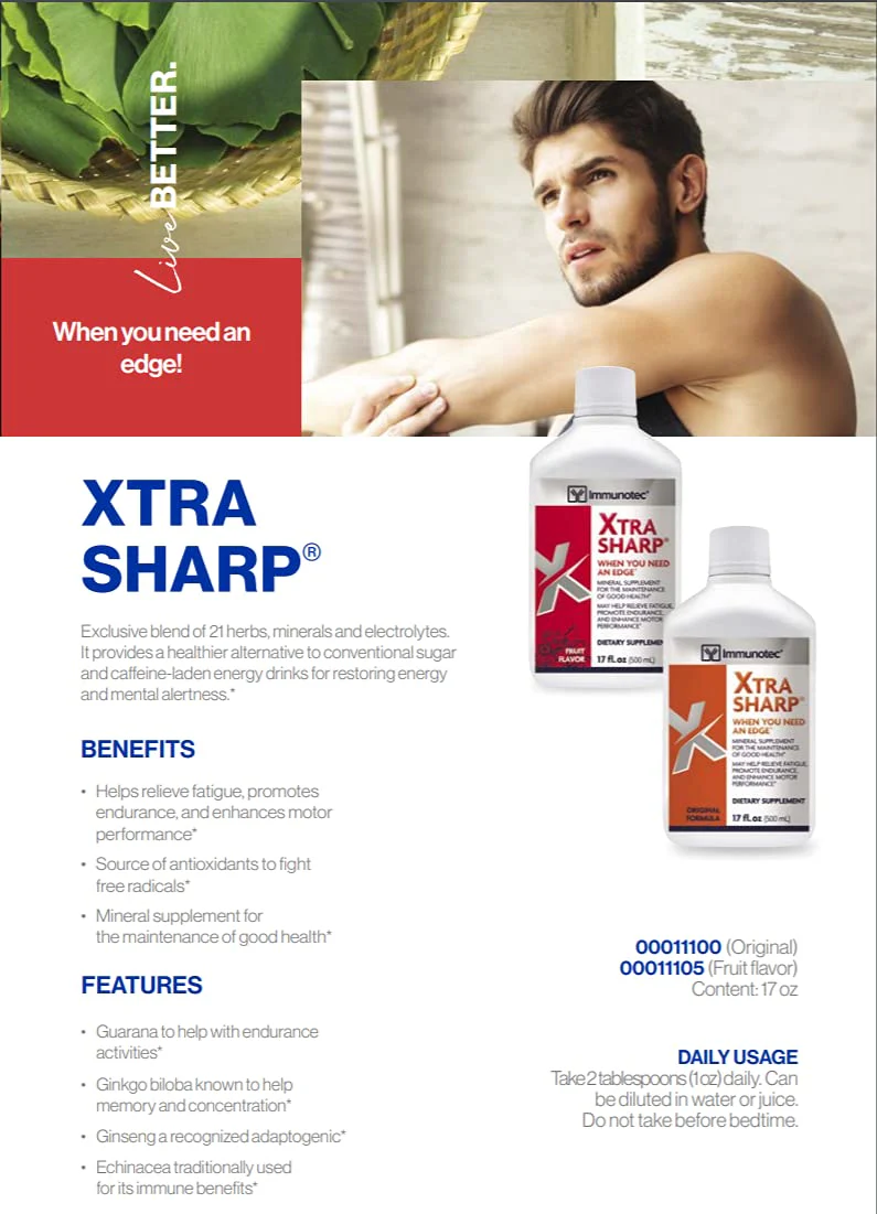 Immunotec Xtra-Sharp Fruit Flavor – Energy, Vitality & Clarity - Image 2