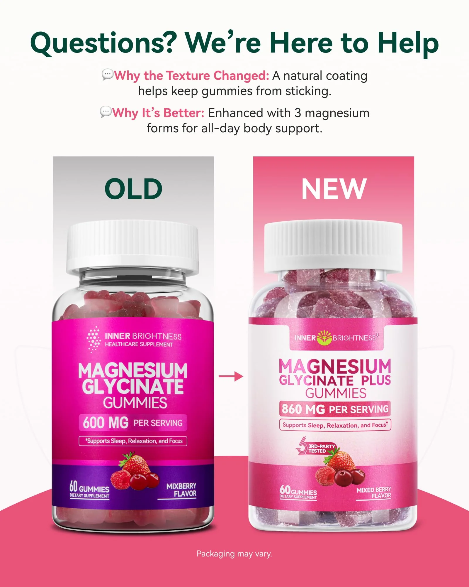 Inner Brightness Magnesium Glycinate Plus Gummies – 860mg | Sugar-Free, Gluten-Free, Non-GMO (120 Count) - Image 11