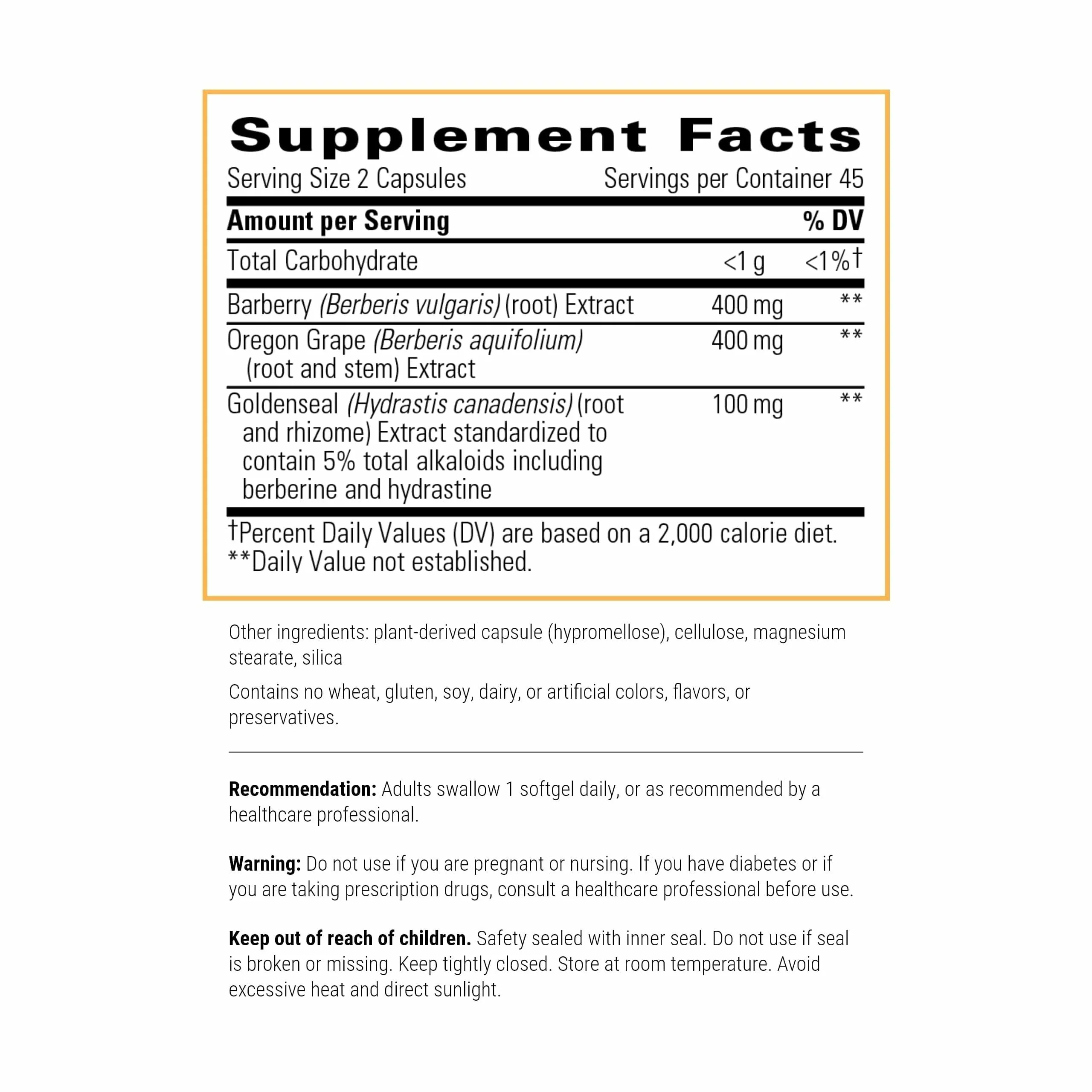 Integrative Therapeutics Berberine Complex - Digestive & Gut Health Supplement | 90 Capsules (45 Servings) - Image 2