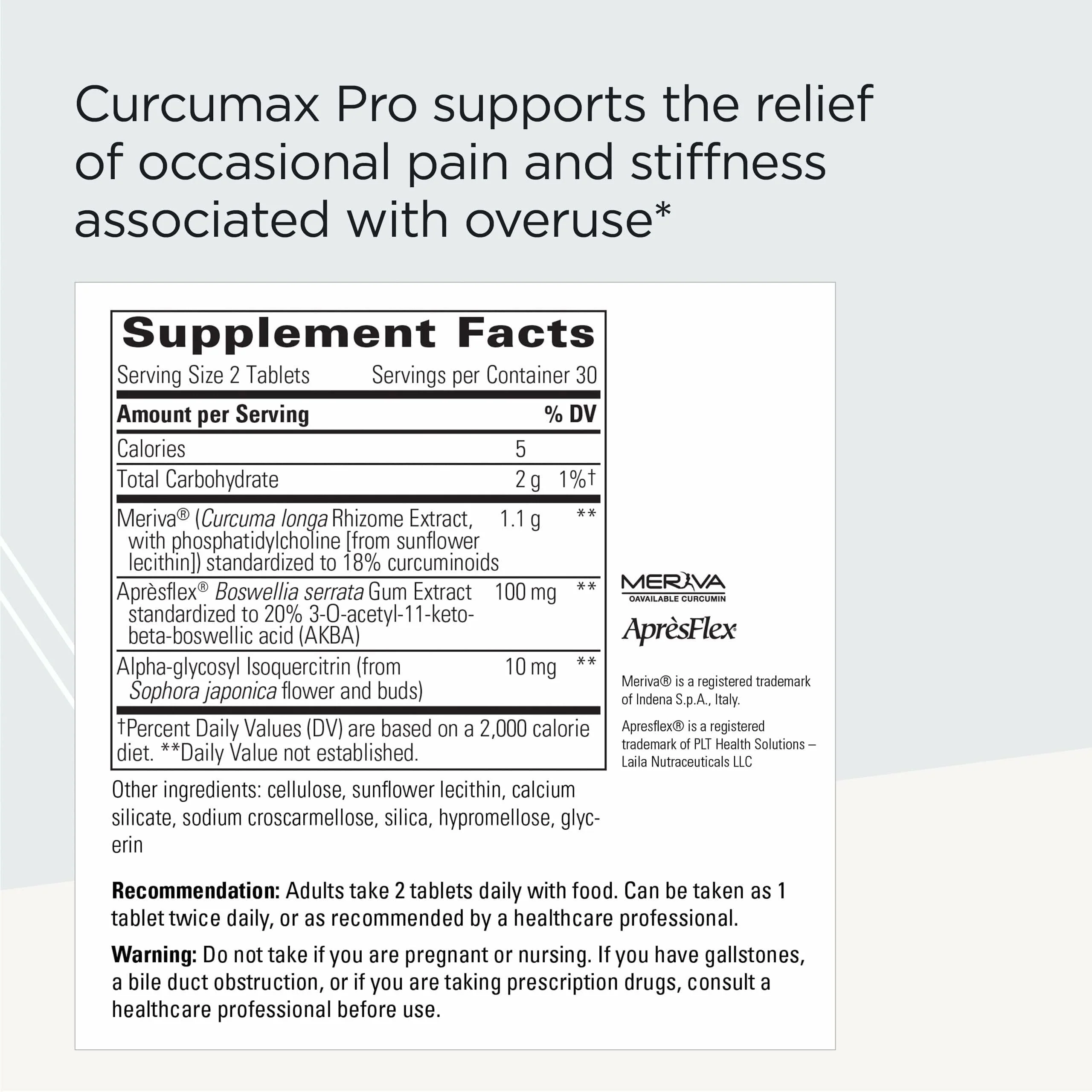Integrative Therapeutics Curcumax Pro – Movement Support Supplement (Dairy-Free, Vegan) – 60 Tablets - Image 9