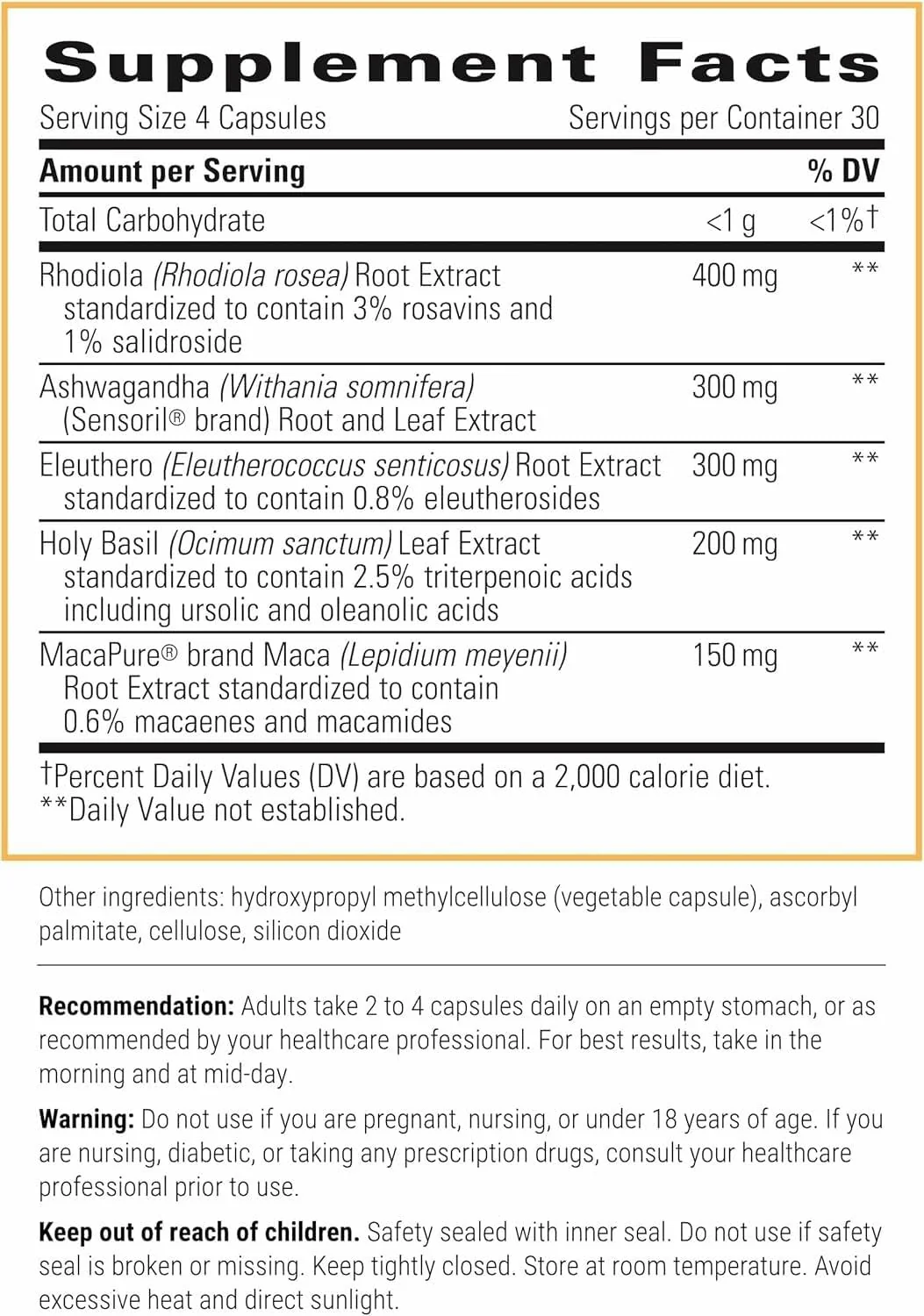 Integrative Therapeutics HPA Adapt – Adaptogenic Stress Support Supplement | Ashwagandha, Rhodiola, Maca | Vegan, Gluten-Free | 240 Capsules - Image 10